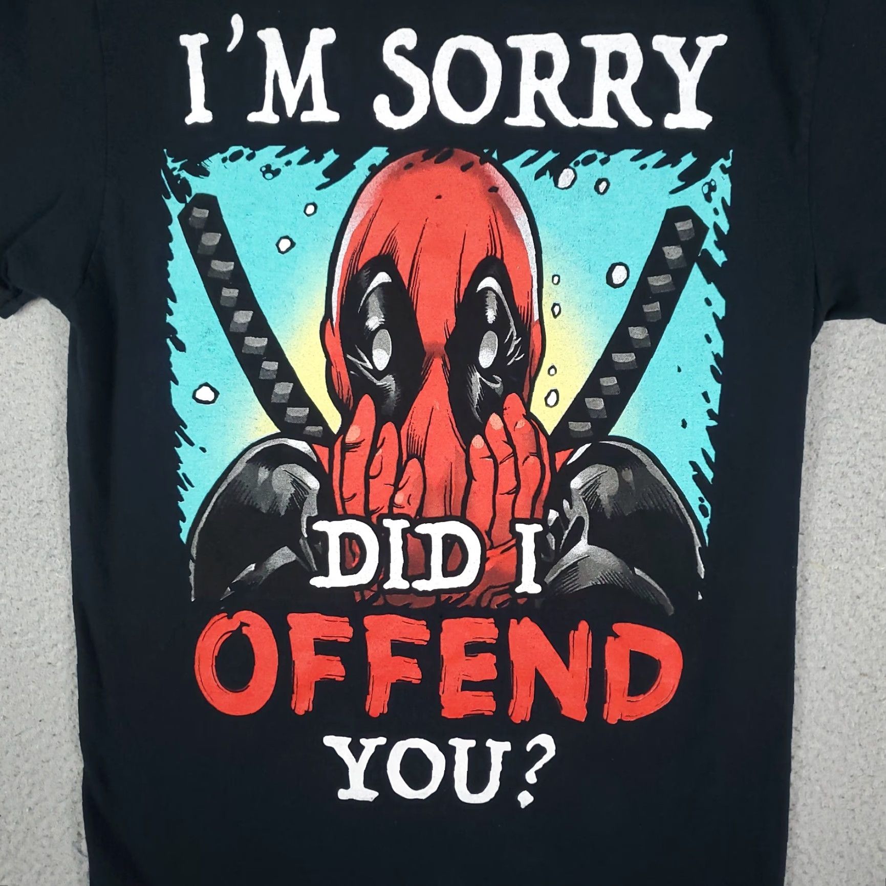 Vintage Marvel Deadpool Shirt Adult Small Black Im Sorry Did I Offend You Short Sleeve T-Shirt Size US S / EU 44-46 / 1 - 3 Thumbnail