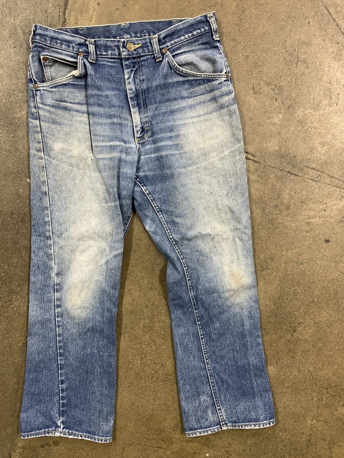 Vintage Lee Whisker Fade Jeans (Stained)