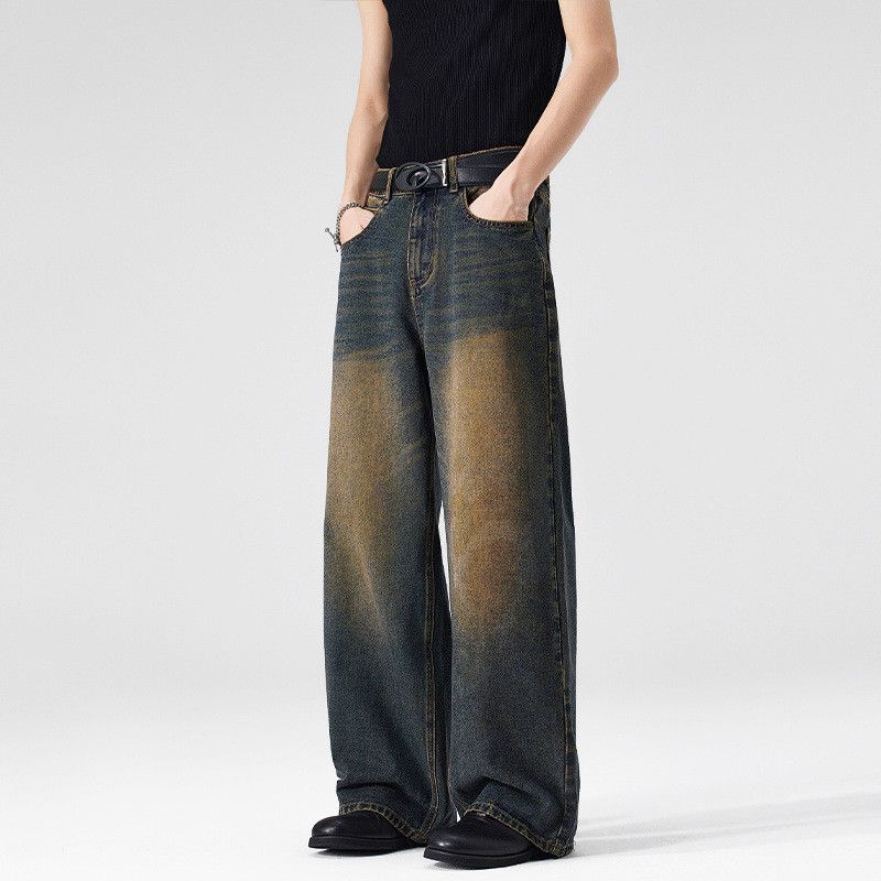 Vintage American retro loose-fitting distressed jeans for men Size US 32 / EU 48 - 4 Thumbnail