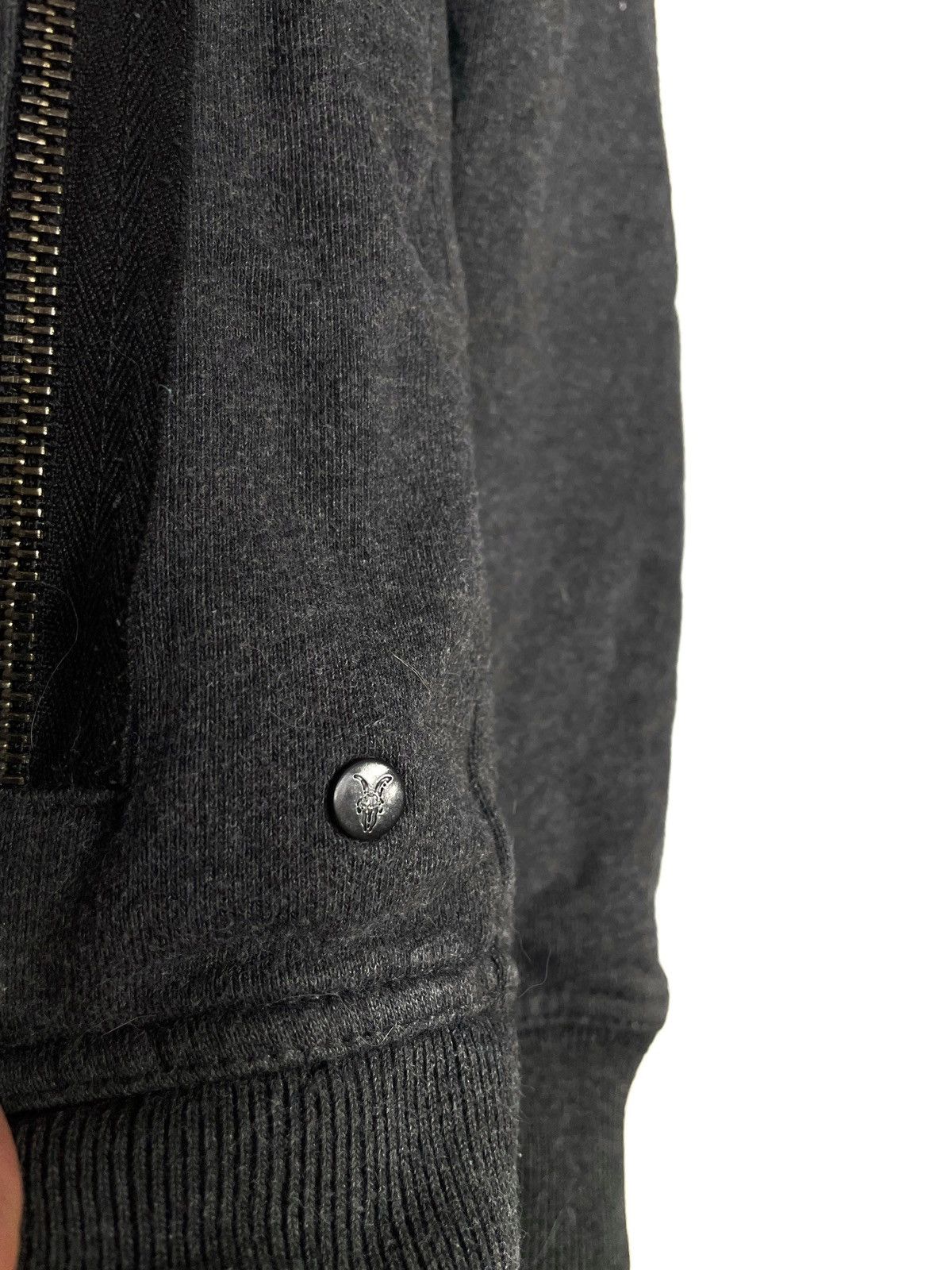 Allsaints × Designer Allsaints Men Gray Bomber Zip Sweatshirt 100% Cotton Size S Size US S / EU 44-46 / 1 - 4 Thumbnail