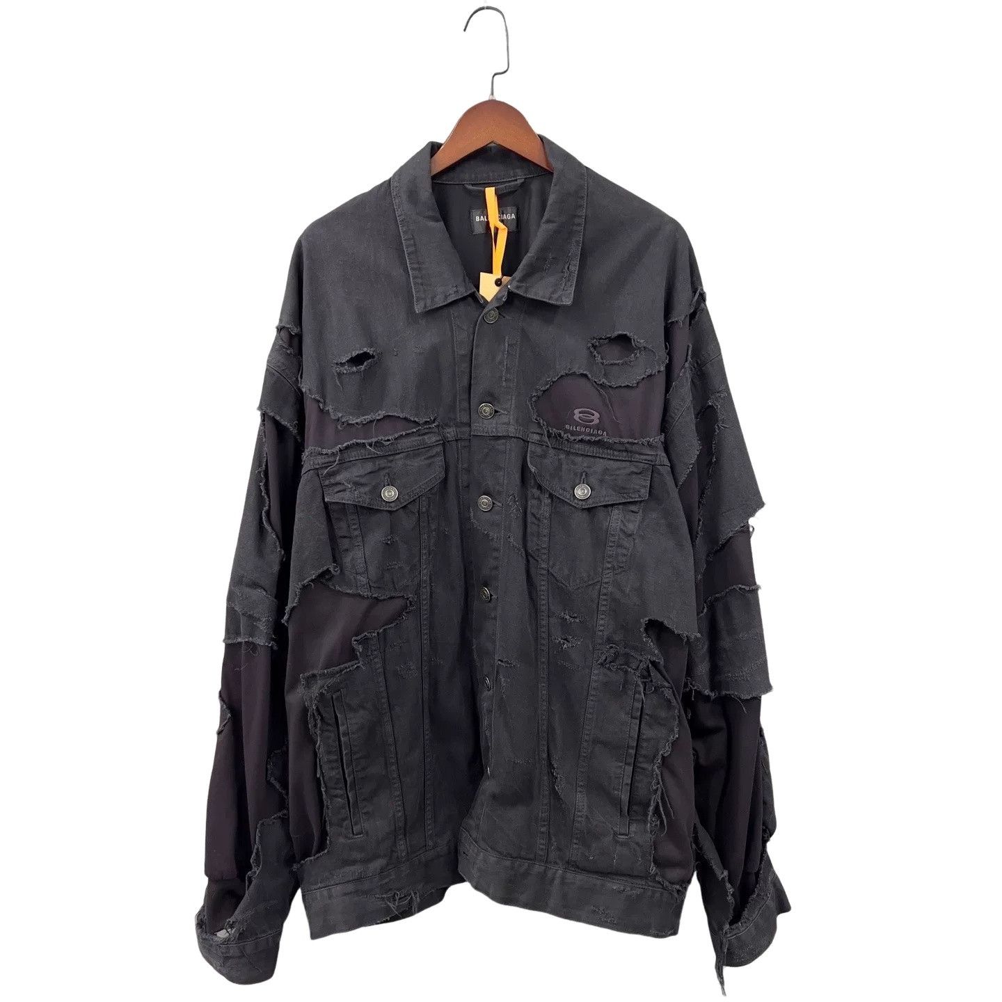 Balenciaga Balenciaga Distressed Denim Jacket Size 2 Size US M / EU 48-50 / 2 - 1 Thumbnail