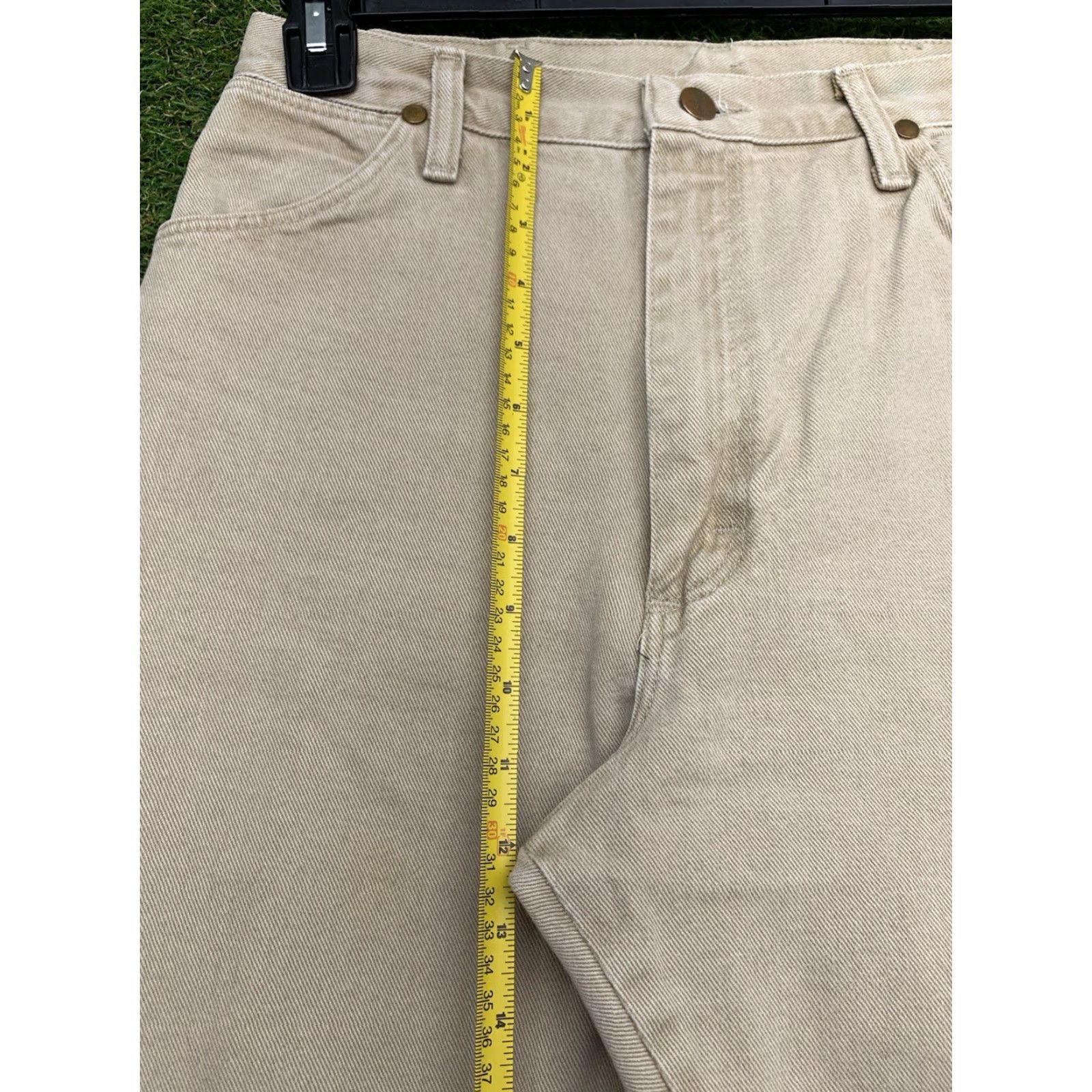Wrangler Wrangler Jeans Womens 11 11x34 Beige Denim Slim Cowboy Cut Tapered Leg 14MWZWH Size 32" / US 10 / IT 46 - 7 Thumbnail