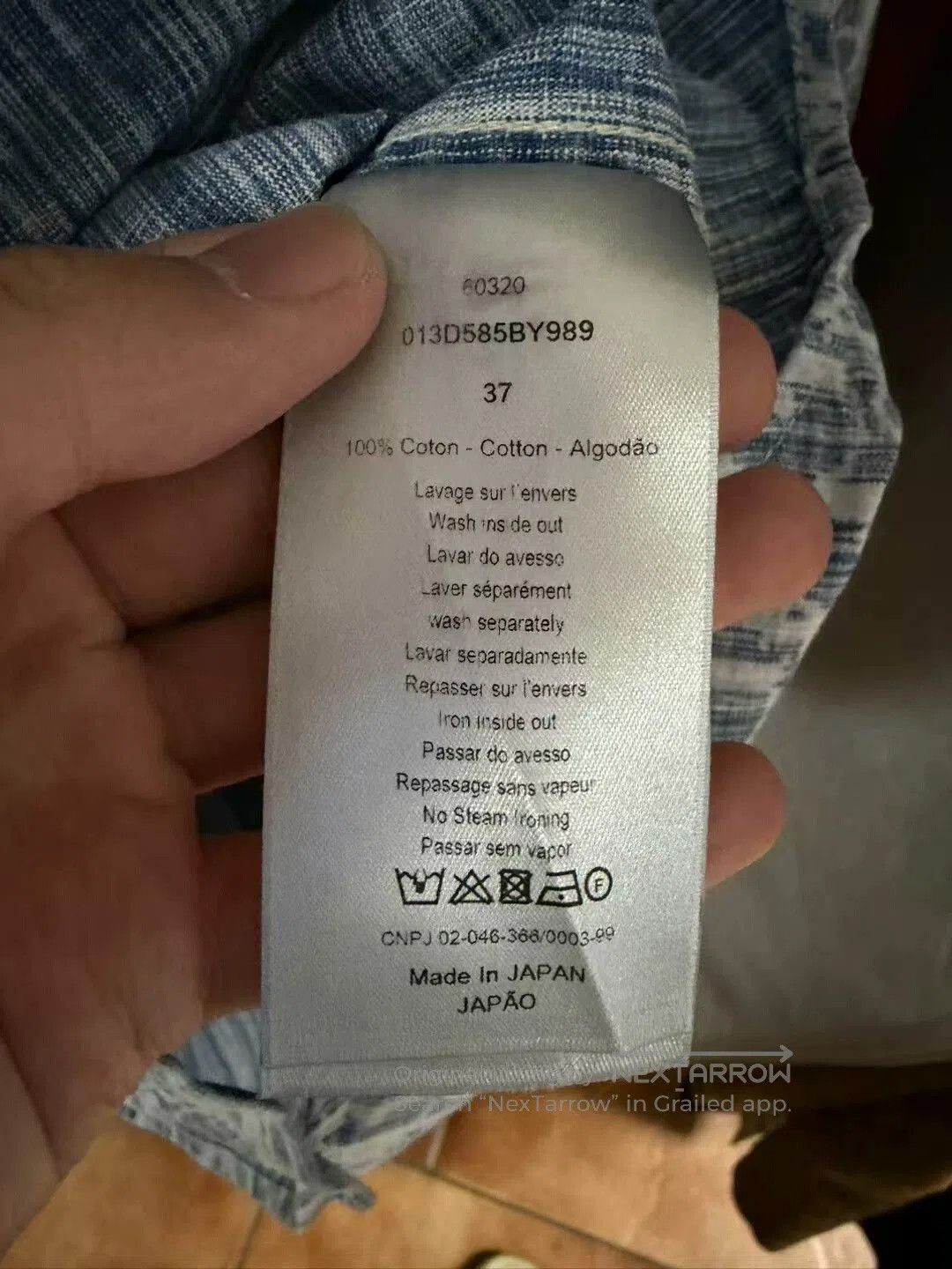 Dior dior blue and white logo denim shirt. Size US M / EU 48-50 / 2 - 4 Thumbnail