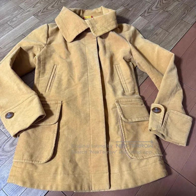 Vivienne Westwood Vivienne Westwood Mustard Yellow Coat with Large Lapels Size L / US 10 / IT 46 - 3 Thumbnail