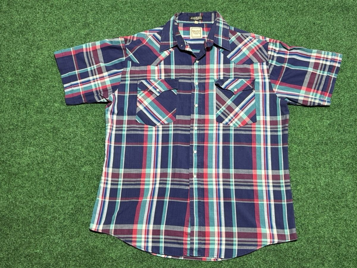 Vintage Vintage Western Plains Trading Pearl Snap Short Sleeve Shirt Size US L / EU 52-54 / 3 - 1 Thumbnail