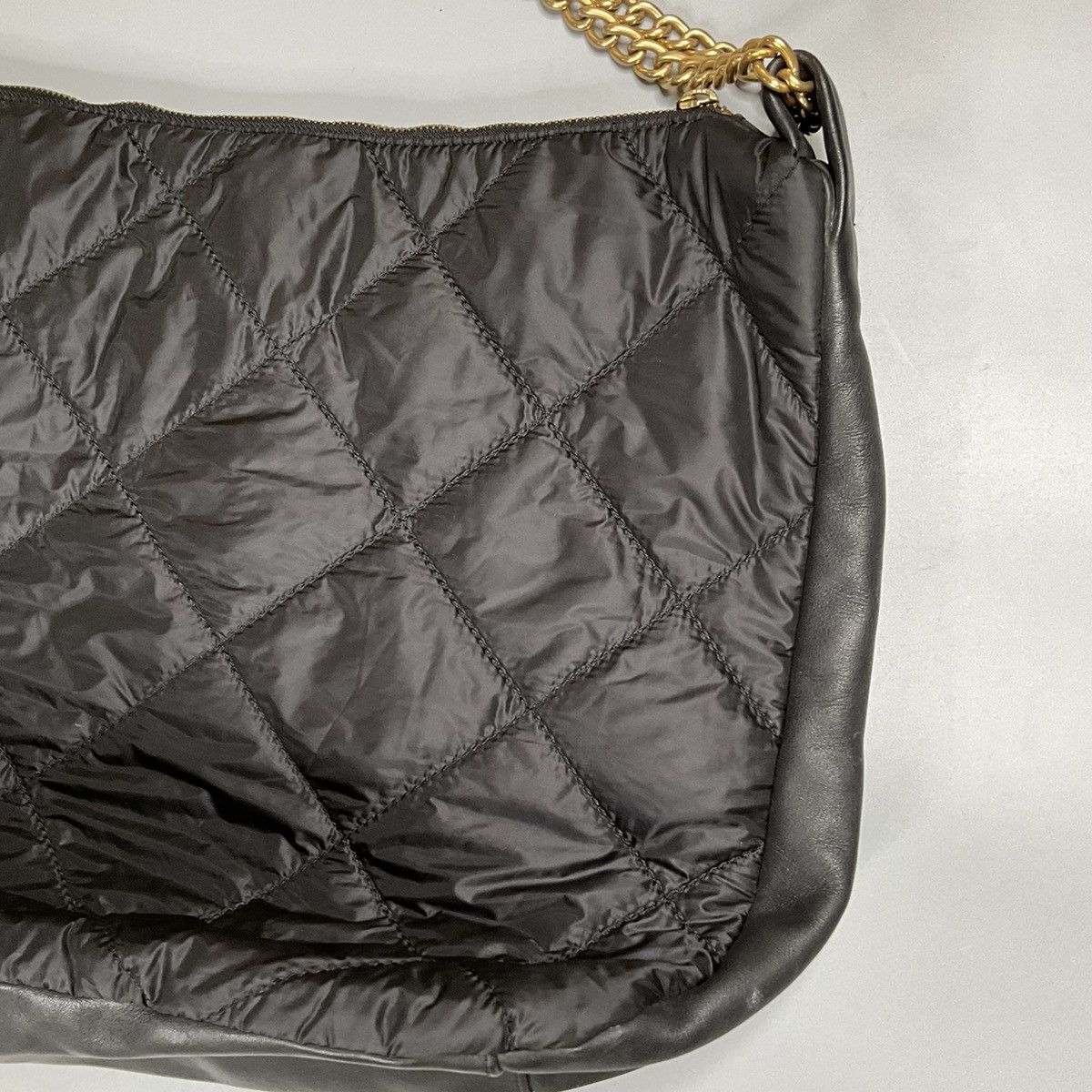 Comme des Garcons Junya Watanabe Quilted Nylon With Leather Trimmings Chainbag Size ONE SIZE - 6 Thumbnail