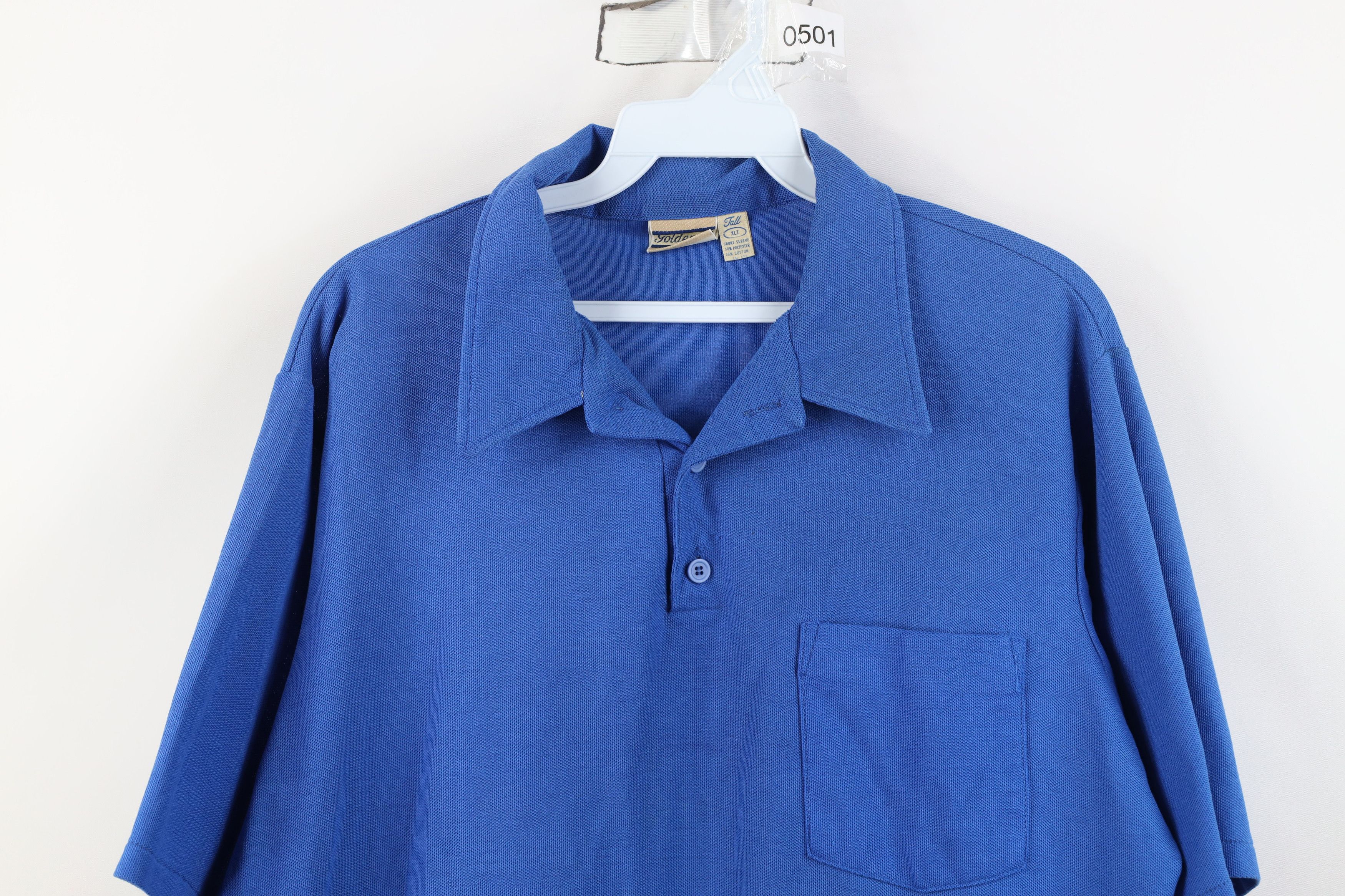 Vintage Vintage 90s Streetwear Collared Golf Polo Shirt Blue USA Size US XL / EU 56 / 4 - 2 Thumbnail