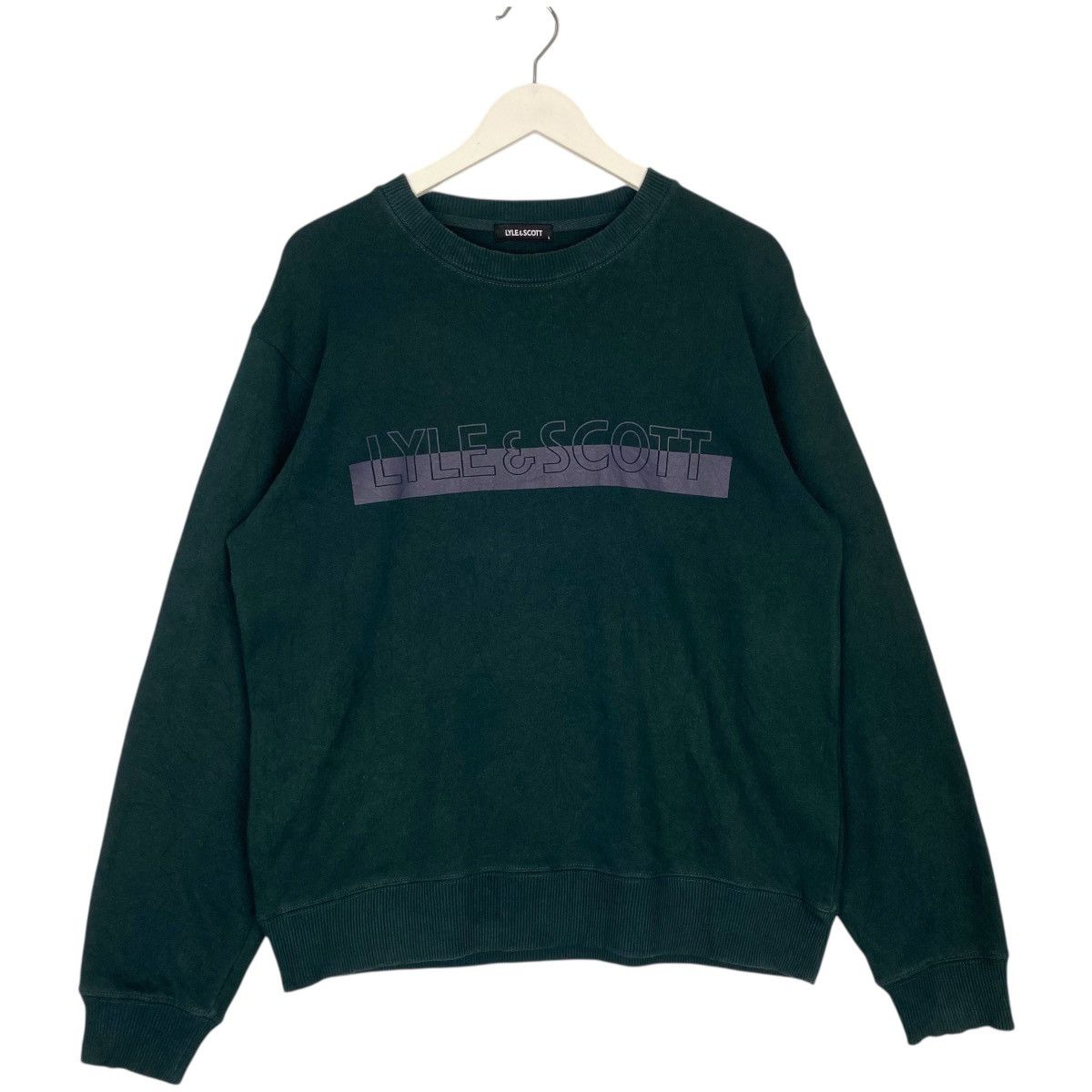 Vintage Vintage Lyle & Scott Sweatshirt Crewneck Green Size L Size US L / EU 52-54 / 3 - 1 Thumbnail