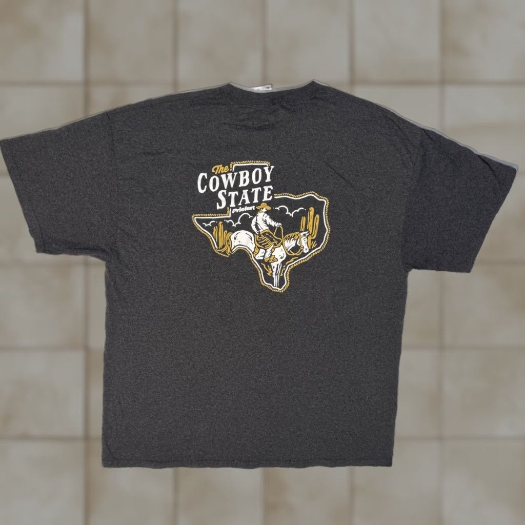 Equipment Priefert Rodeo & Ranch Equipment The Cowboy State Tshirt XL Shirt Men Gray Logo Cowboy T-Shirt Regular Size XL Size US XL / EU 56 / 4 - 1 Thumbnail