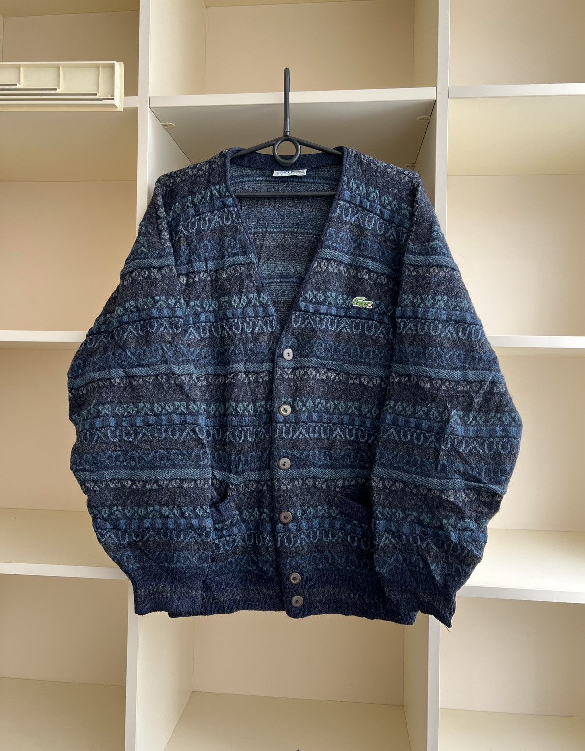 Lacoste Vintage 1990s Lacoste Cardigan Sweater Size US L / EU 52-54 / 3 - 1 Thumbnail