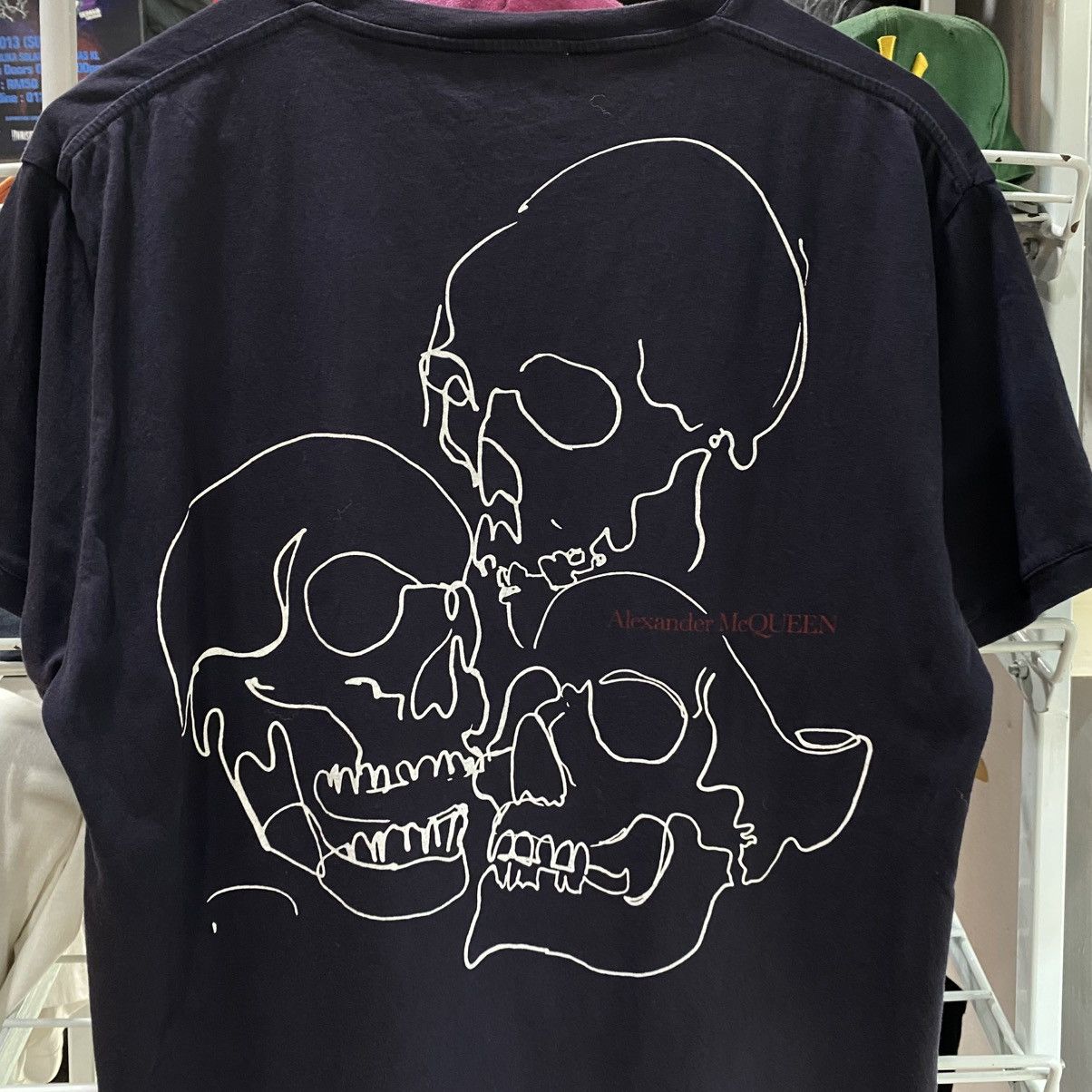 Alexander McQueen × Vintage Vintage Alexander McQueen 3 Skulls T-shirt Y2K S Oversized Size US S / EU 44-46 / 1 - 5 Thumbnail