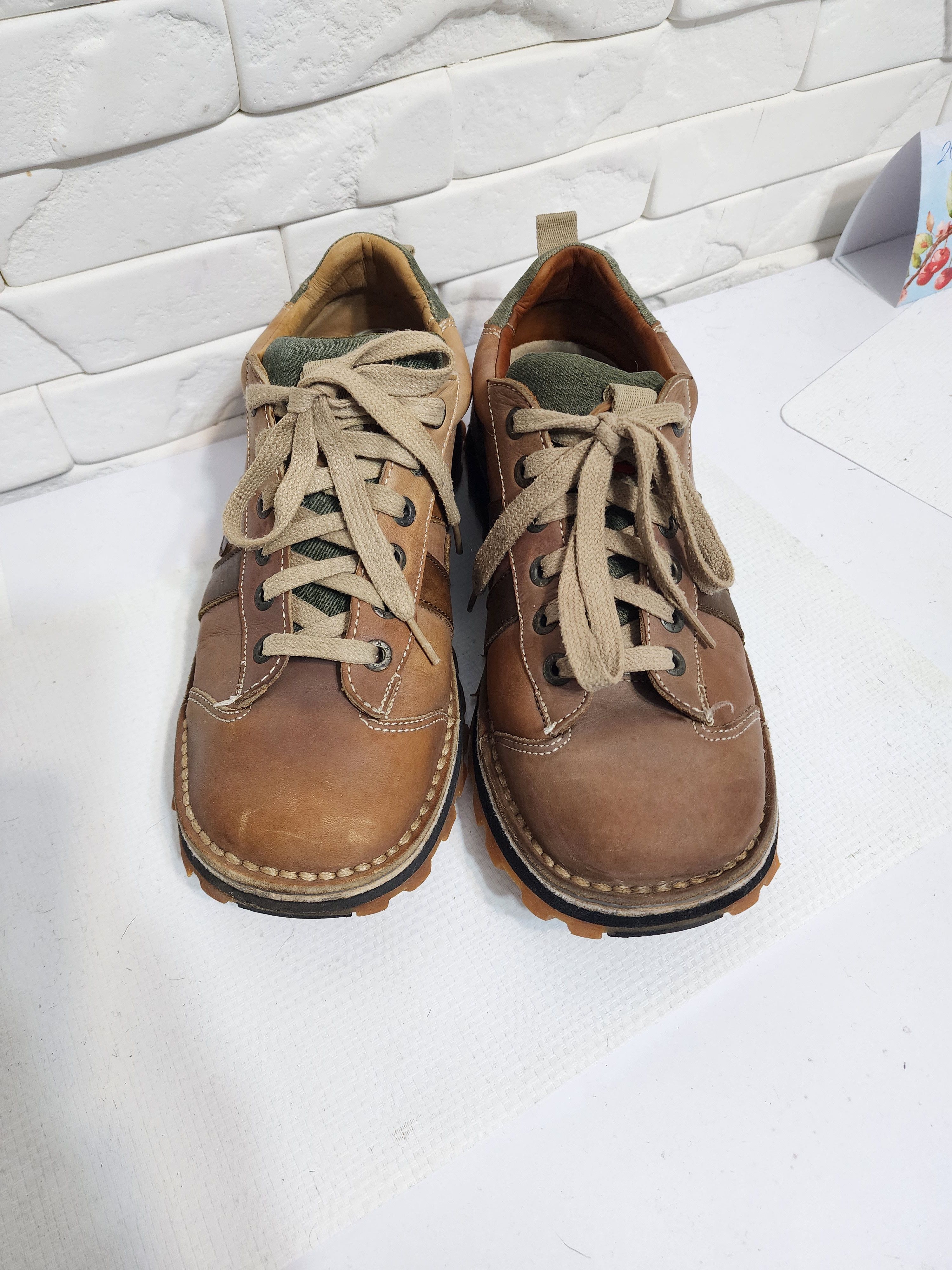 Uniqlo Brown Leather Men's Boots (Size 11.4 in) Size US 11.5 / EU 44-45 - 6 Thumbnail