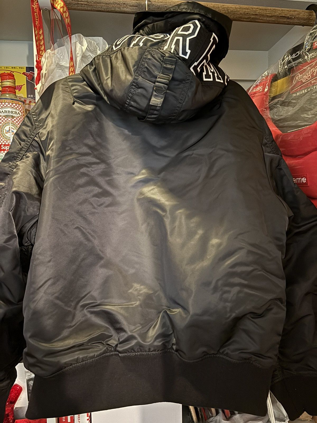 Supreme Supreme Hooded MA-1 jacket black FW21 - Large Size US L / EU 52-54 / 3 - 2 Thumbnail