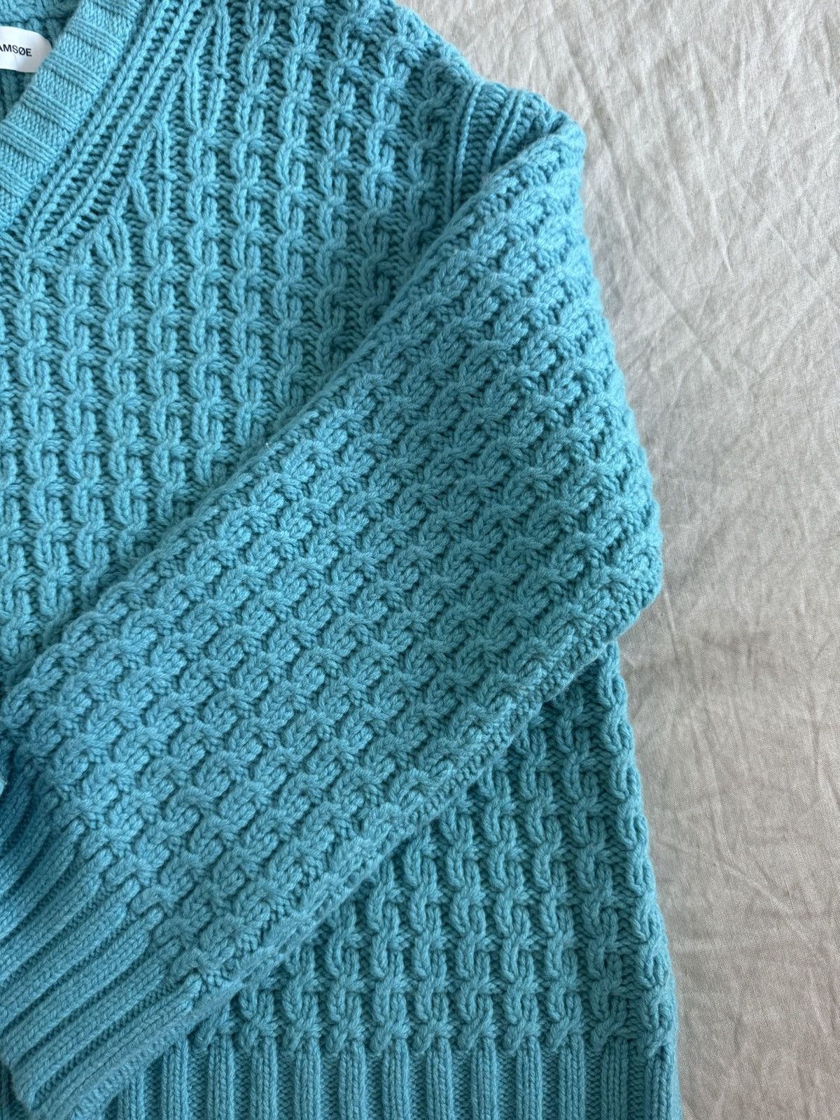 Samsoe Samsoe BNWOT SAMSOE SAMSOE M Light Blue Aline V neck knit wool Size M / US 6-8 / IT 42-44 - 3 Thumbnail