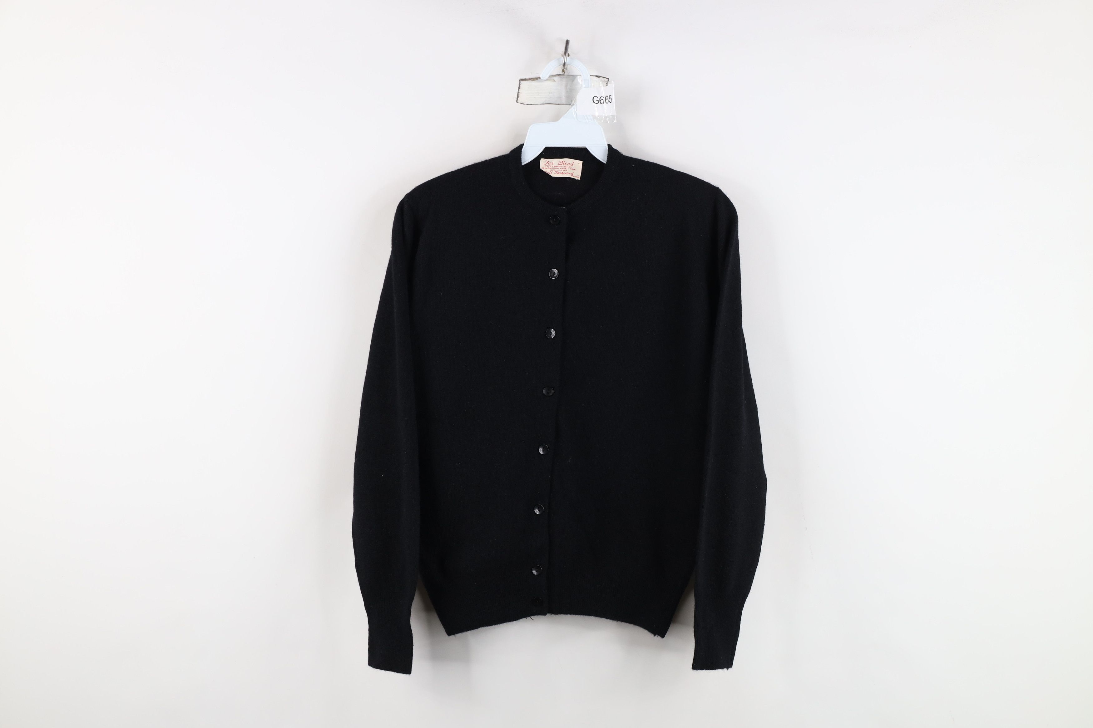 Vintage Vintage 50s 60s Rabbit Hair Blend Knit Cardigan Sweater Size S / US 4 / IT 40 - 1 Thumbnail