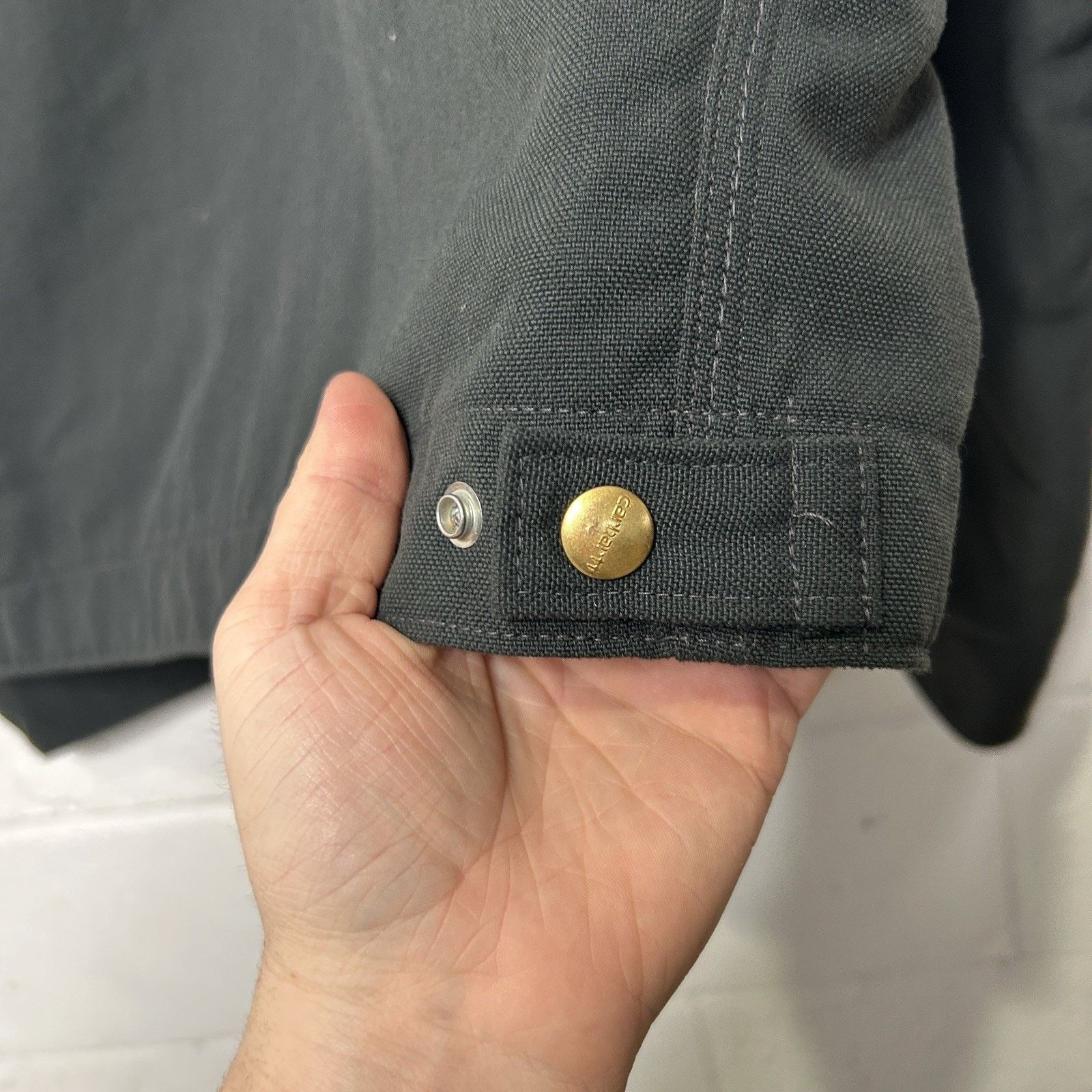 Carhartt Vintage Carhartt Blanket-Lined Detroit Jacket “Charcoal” Size US XL / EU 56 / 4 - 17 Thumbnail