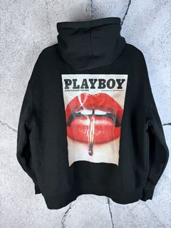 Playboy x missguided white magazine print oversized hoodie sale