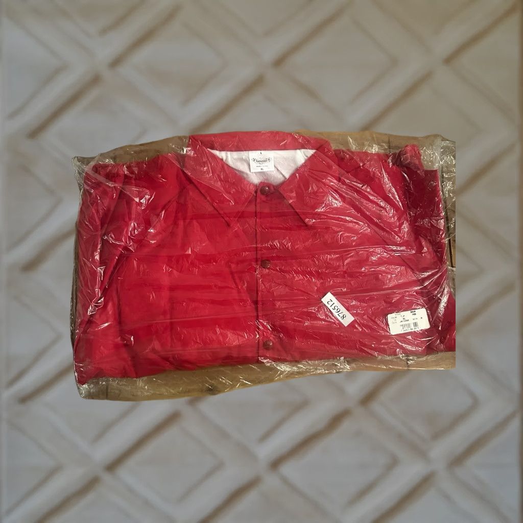 Vintage VINTAGE Auburn Sportswear Windbreaker Nylon Snap Red Jacket XL NEW NOS Mens Jacket Size US XL / EU 56 / 4 - 1 Thumbnail