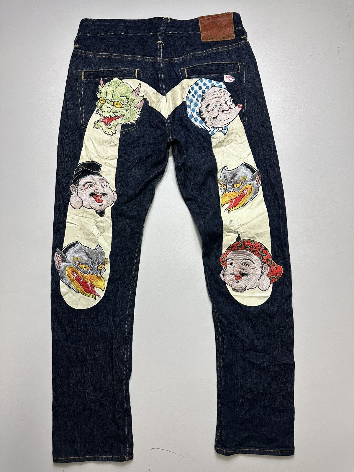 Evisu Vintage Evisu Big Daicock Face Slevedge Jeans Size US 31 - 1 Thumbnail