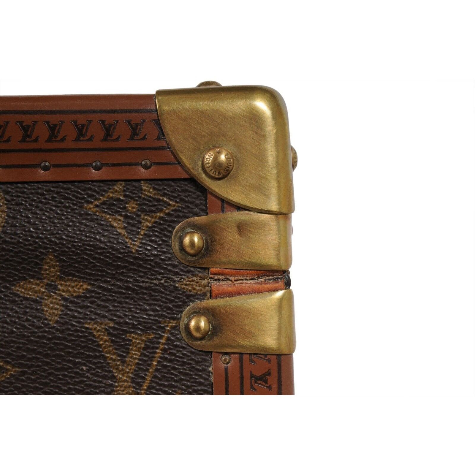 Louis Vuitton Boite Vanity Trunk Train Case Lv Logo Brown - 02483 Size ONE SIZE - 18 Thumbnail