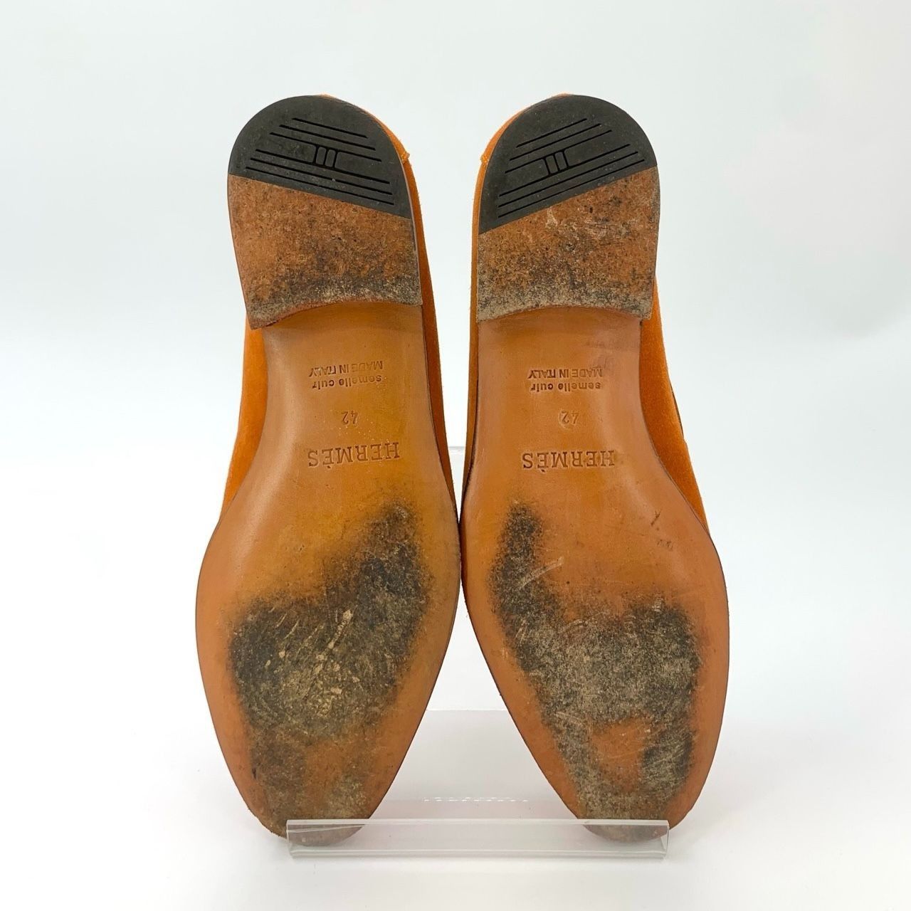 Hermes Hermès Mens Orange Suede Tassel Loafers Size 42 Size US 9 / EU 42 - 5 Thumbnail