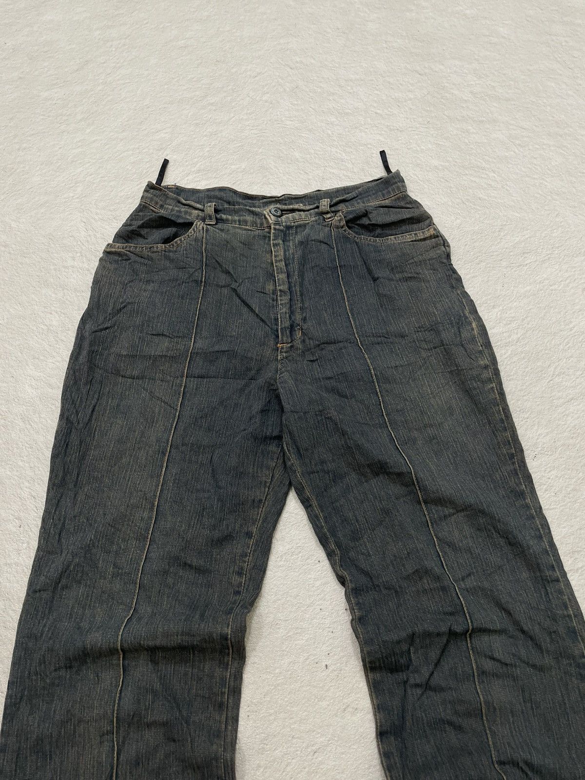 Japanese Brand 2000s Japan Dark Denim Panel Seam Faded Indigo Kapital Y2K Size US 26 / EU 42 - 2 Thumbnail