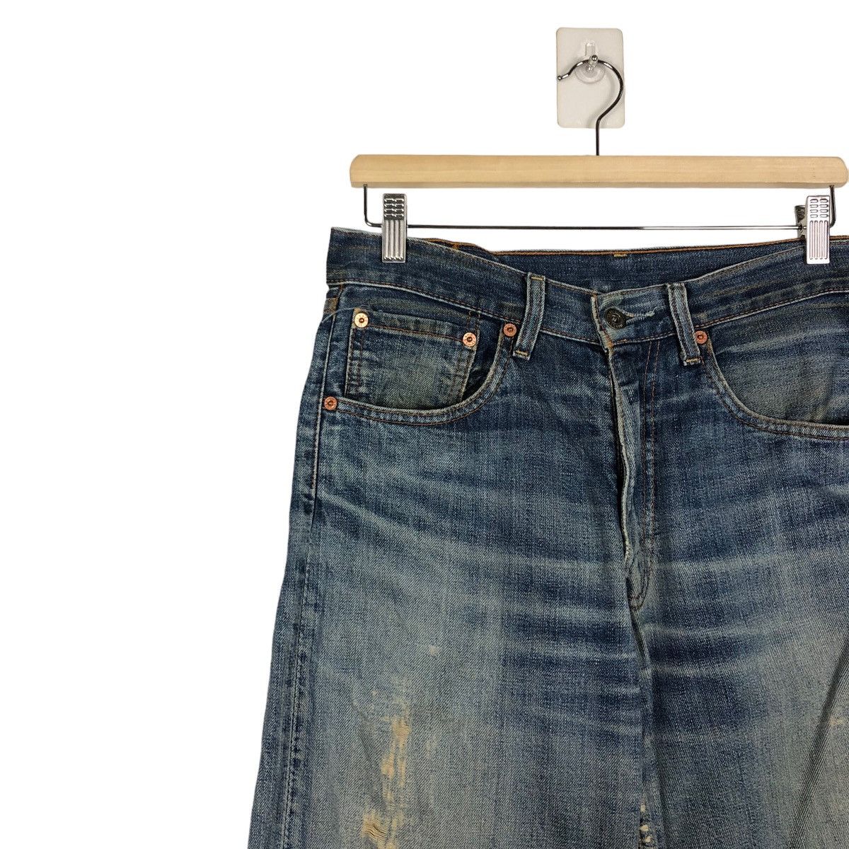 Levi's Vintage Clothing 🔥90’s Vintage Levi’s Lot 503 Distressed Denim Jeans Size US 32 / EU 48 - 7 Thumbnail