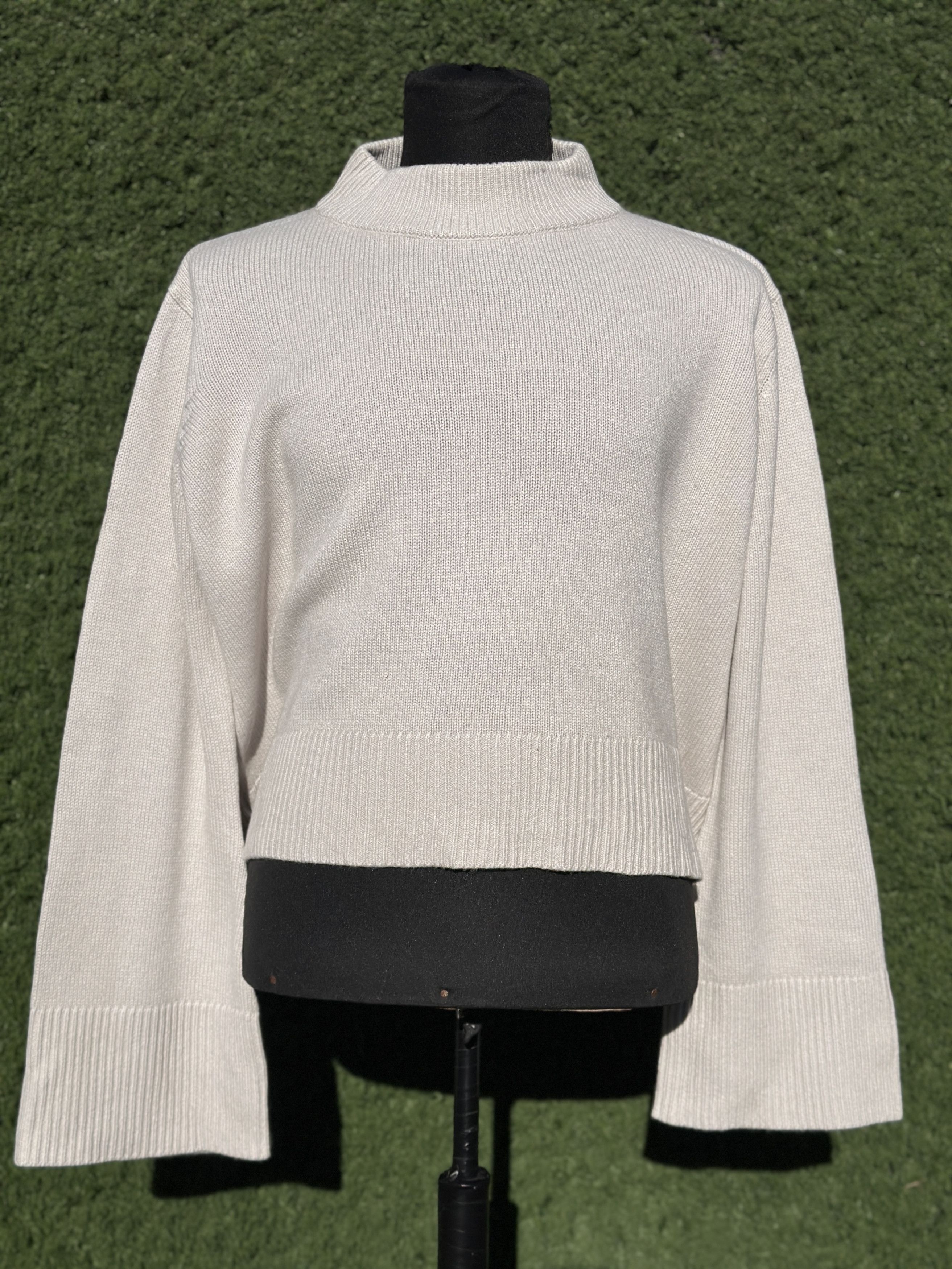Other Jenni Kayne Size S Cashmere Blend Mock Neck Cropped Boxy Size S / US 4 / IT 40 - 2 Thumbnail