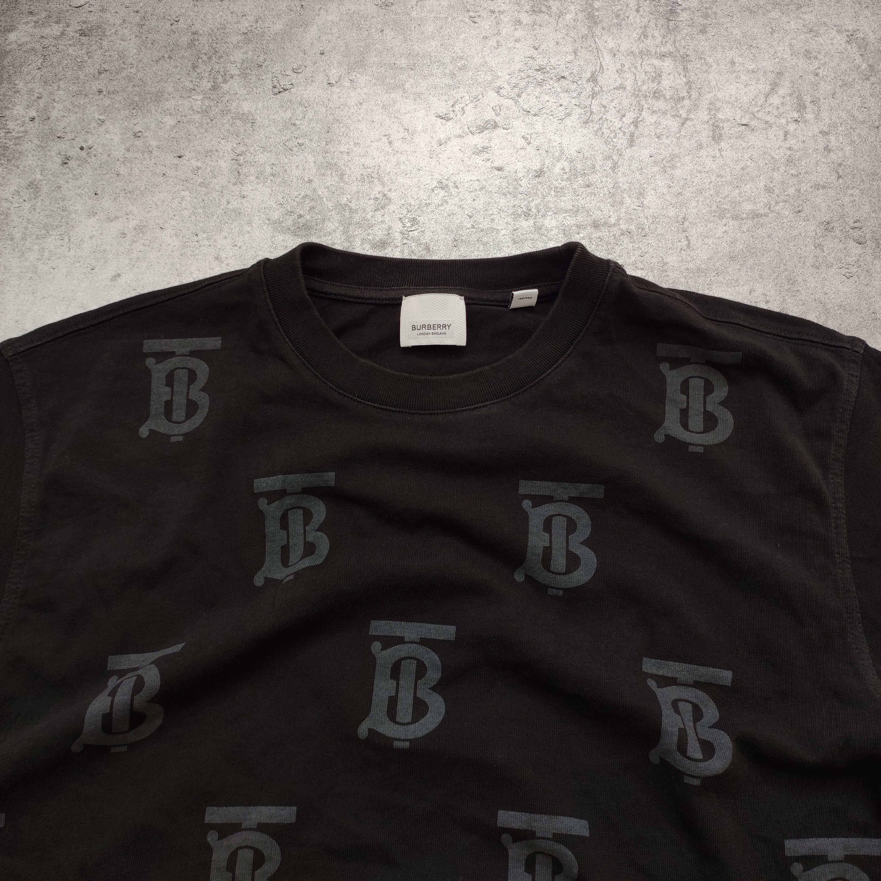 Burberry RARE Burberry London Black Monogram BB Classic Tshirt Size US M / EU 48-50 / 2 - 4 Thumbnail
