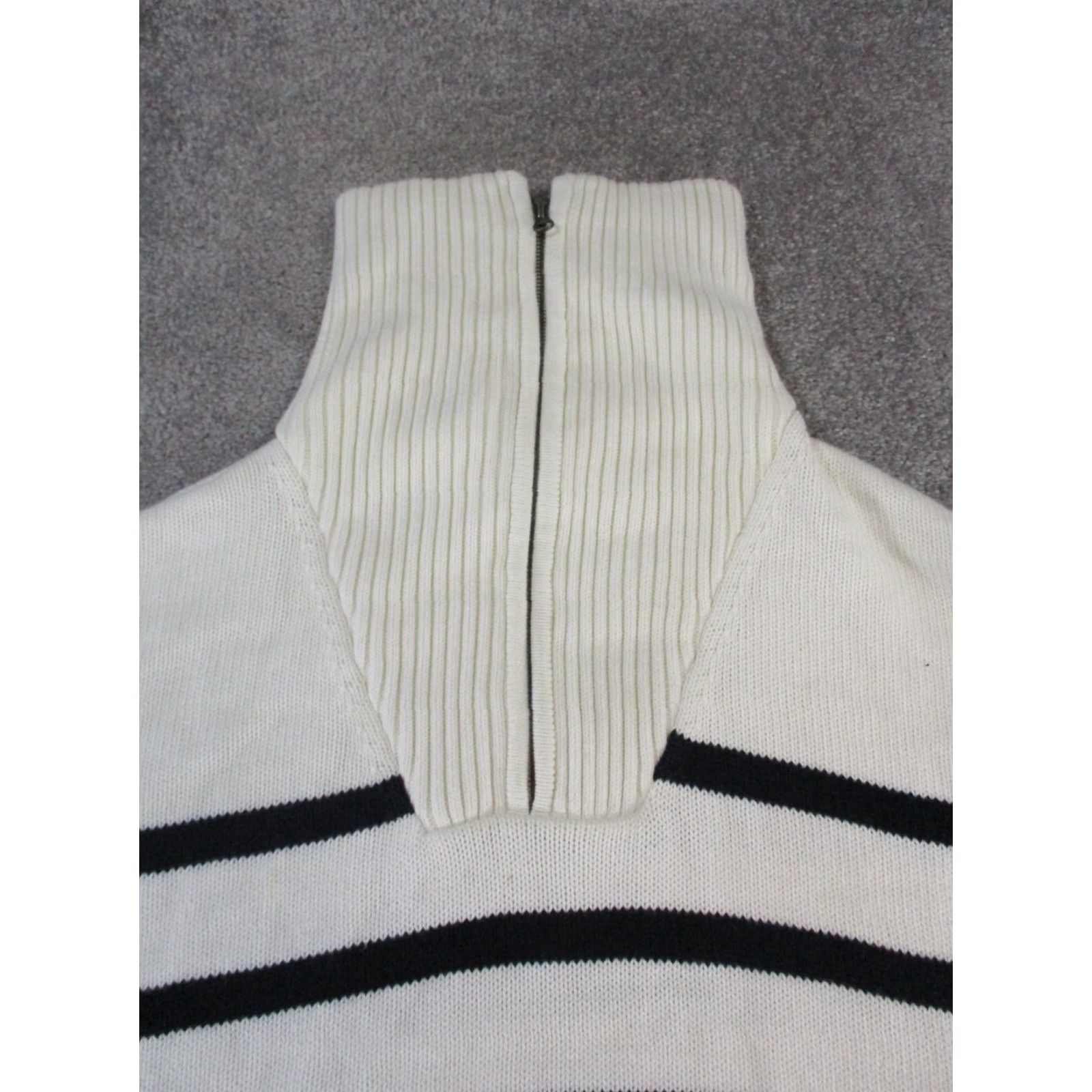 Zara VINTAGE Zara Sweater Womens Small Ivory Black Cotton Turtleneck XS? Size S / US 4 / IT 40 - 2 Thumbnail