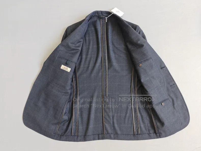 Hermes Hermes Men's wool suit jacket coat, blue-gray version, 100 Size 48R - 5 Thumbnail