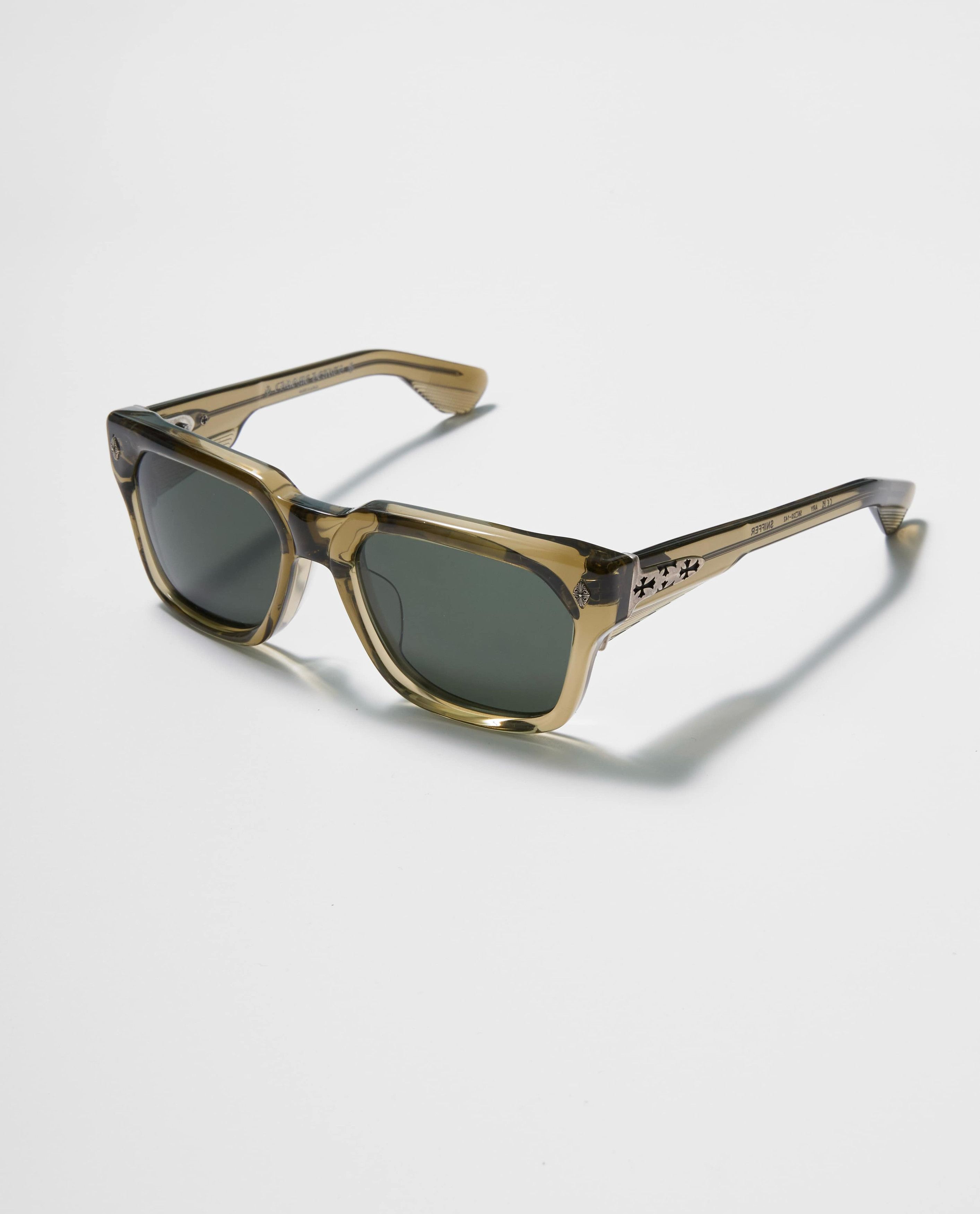 Chrome Hearts Chrome Hearts Square Sunglasses Men's Green Size ONE SIZE - 1 Thumbnail
