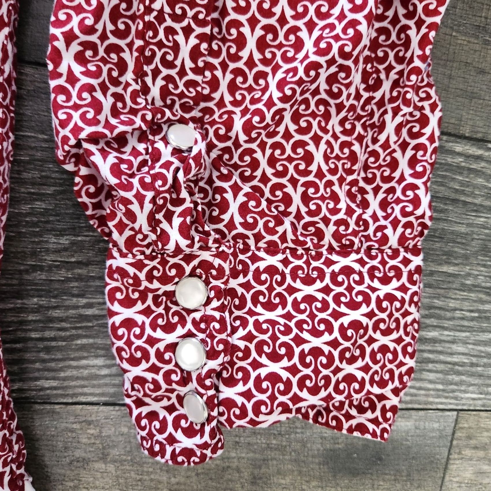 Roper Roper The West Pearl Snap Western Shirt AOP Mens 2XL Red Paisley Cowboy Shirt Size US XXL / EU 58 / 5 - 5 Thumbnail