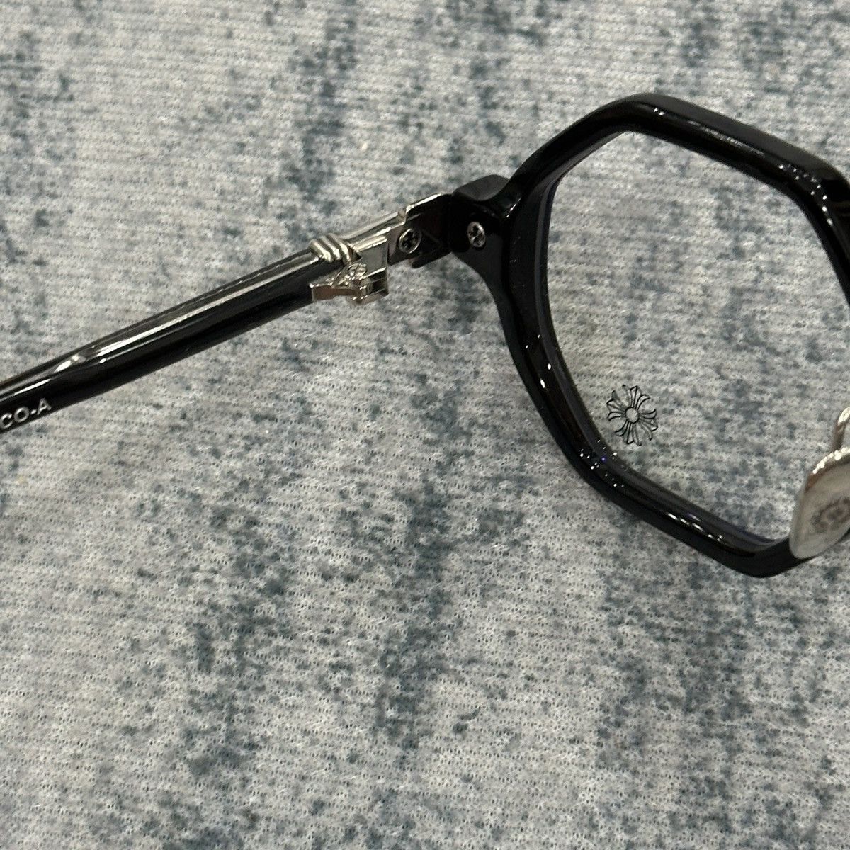 Chrome Hearts CHROME HEARTS CLITCO-A BLACK EYEGLASSES Size ONE SIZE - 8 Thumbnail
