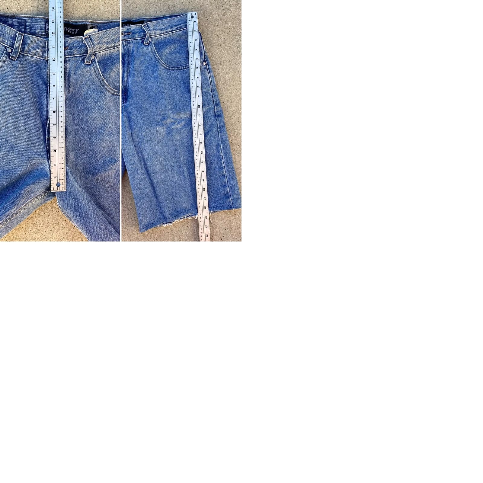 Levi's VINTAGE Levi's SilverTab Baggy Denim Shorts 33 Waist 34 Inseam 12 Hemmed Jorts Blue Mens Denim Shorts Modern/Travel Casual Classic Size US 33 - 12 Thumbnail