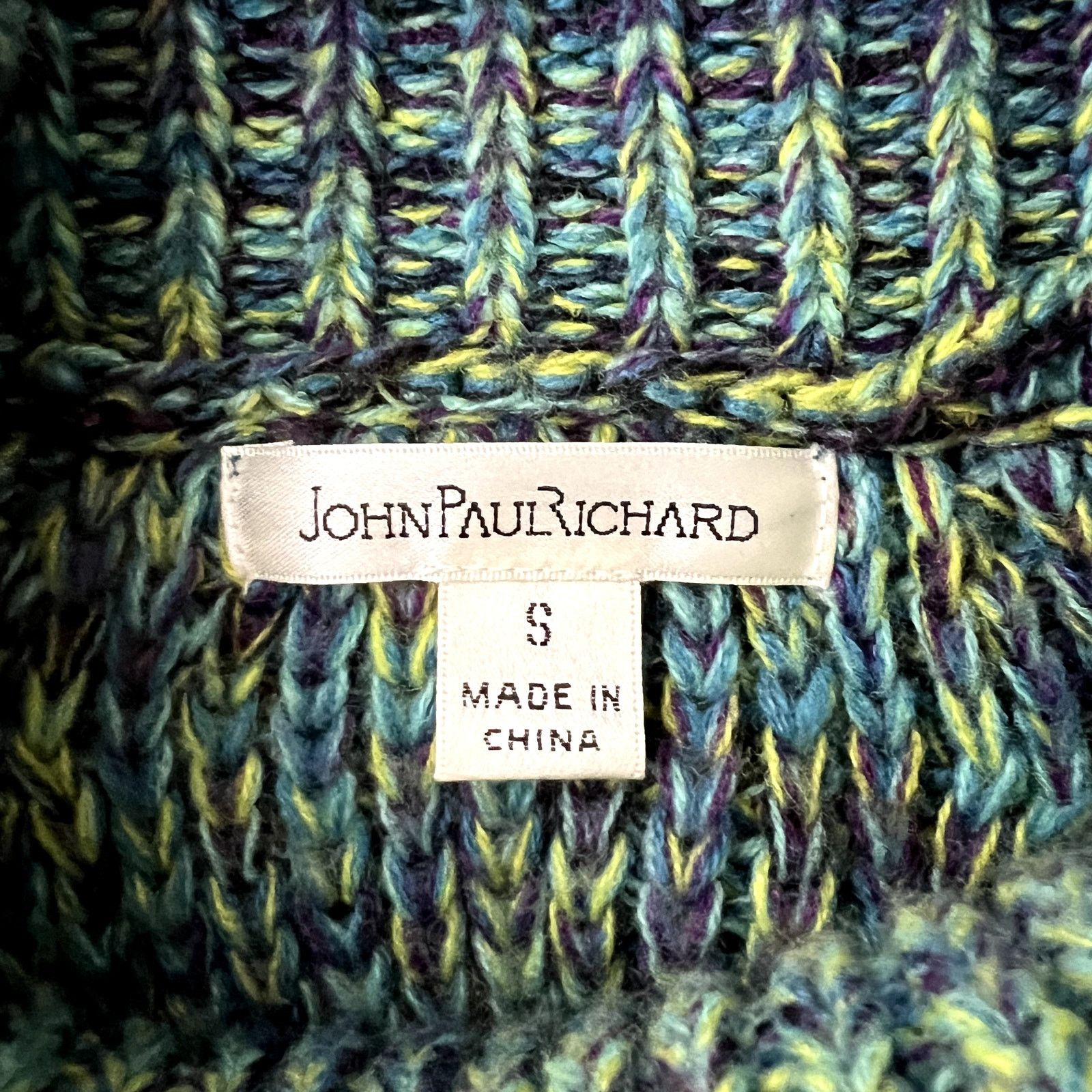 Other Vintage John Paul Richard Blue Knit Turtleneck Sweater Size S / US 4 / IT 40 - 7 Thumbnail