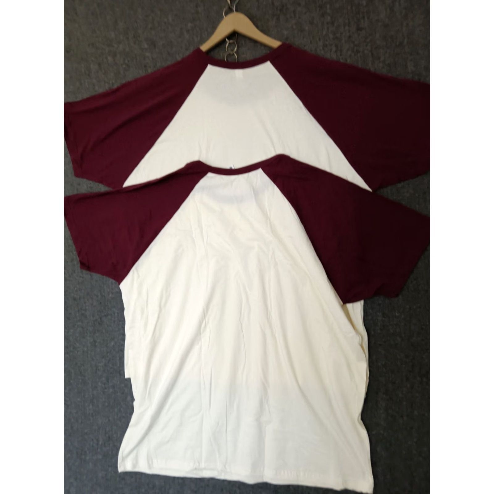 Next Level Next Level T-Shirt Raglan Short-Sleeve 2-Pack Burgundy/White 3XL Men Colorblock Shirts Mens Size US XXL / EU 58 / 5 - 2 Thumbnail