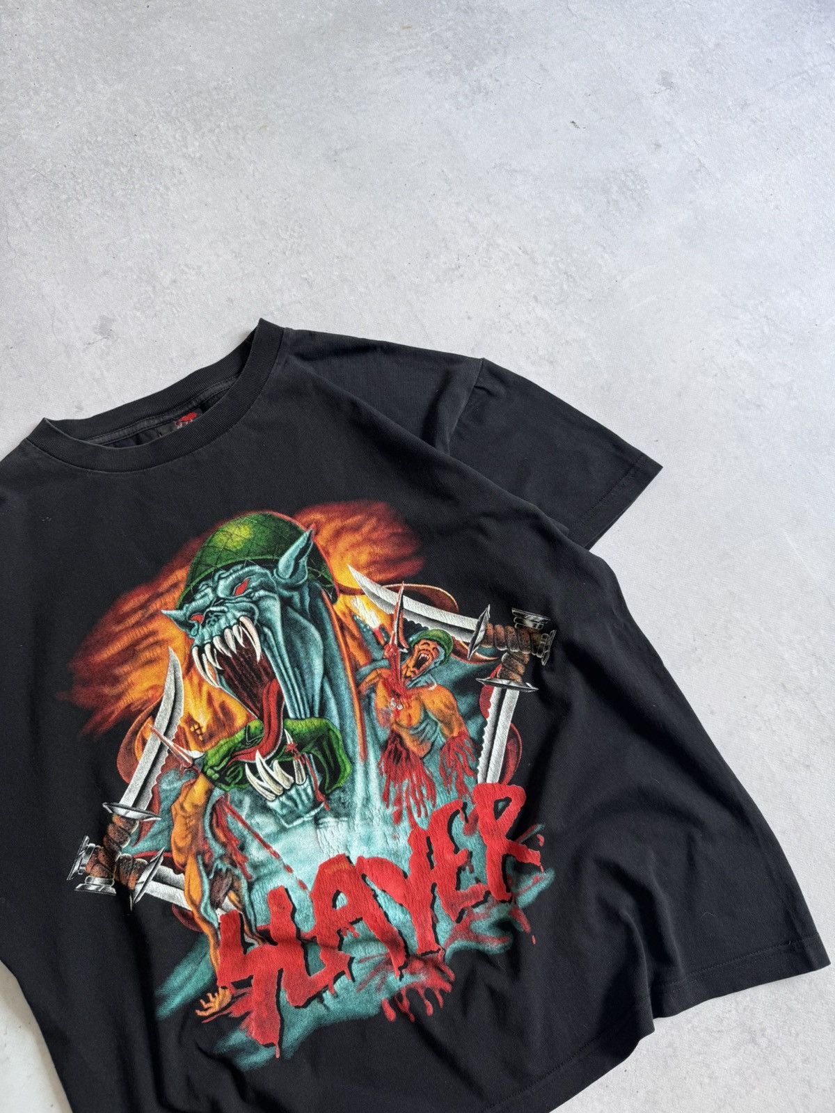 Other Vintage Slayer “ No blood No Glory “ 00s Unisex Rock USA Tee Size US L / EU 52-54 / 3 - 5 Thumbnail