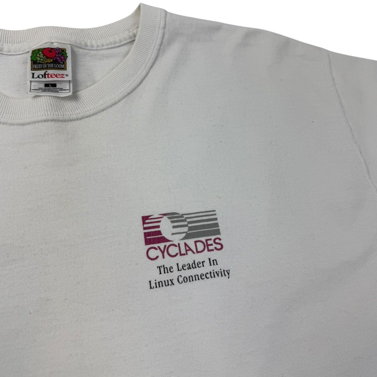 Vintage Vintage Linux + Cyclades Technology Promo Penguin T-Shirt Size US L / EU 52-54 / 3 - 4 Thumbnail