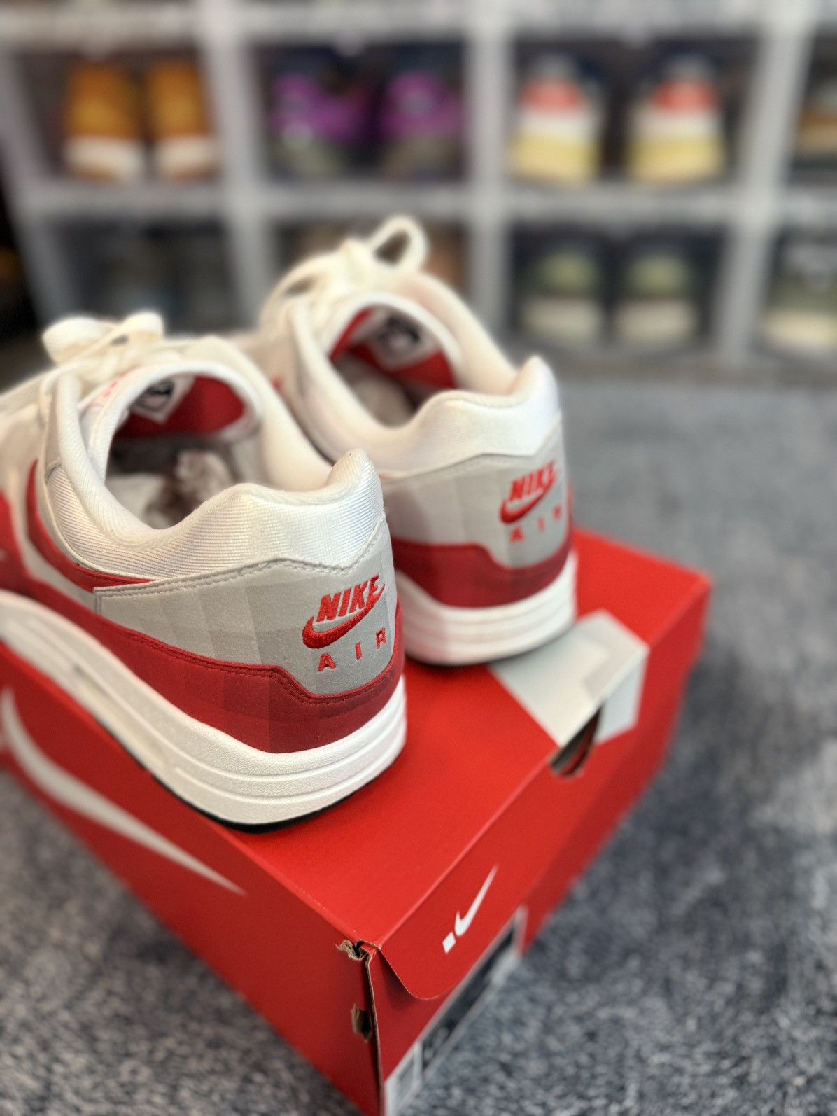 Nike Nike Air Max 1 Low Poly Red .Swoosh Brand New Size US 12 / EU 45 - 4 Thumbnail