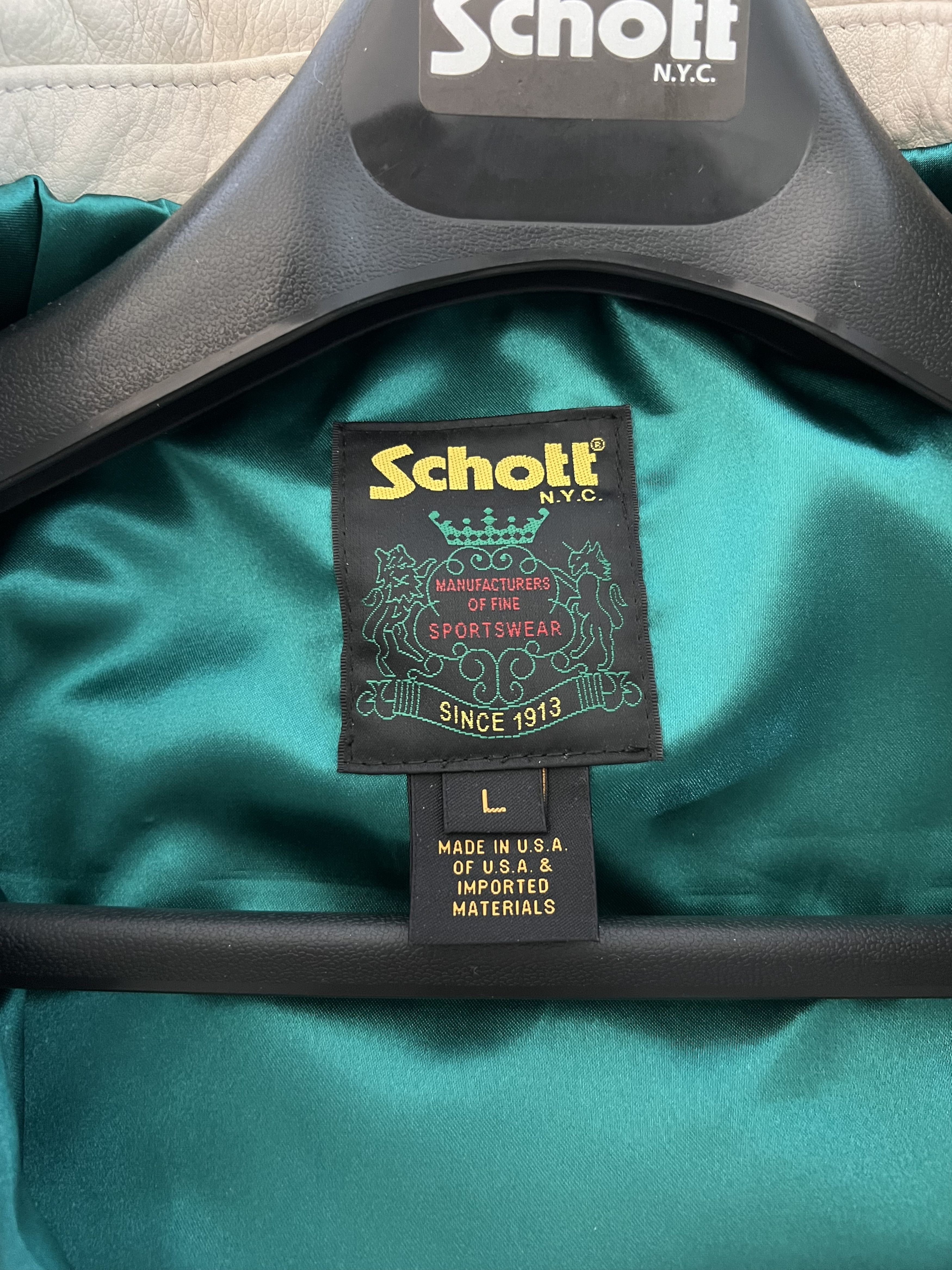 Golf le Fleur Golf le Fleur Schott Call Me Leather Work Jacket in Cream Size US L / EU 52-54 / 3 - 11 Thumbnail