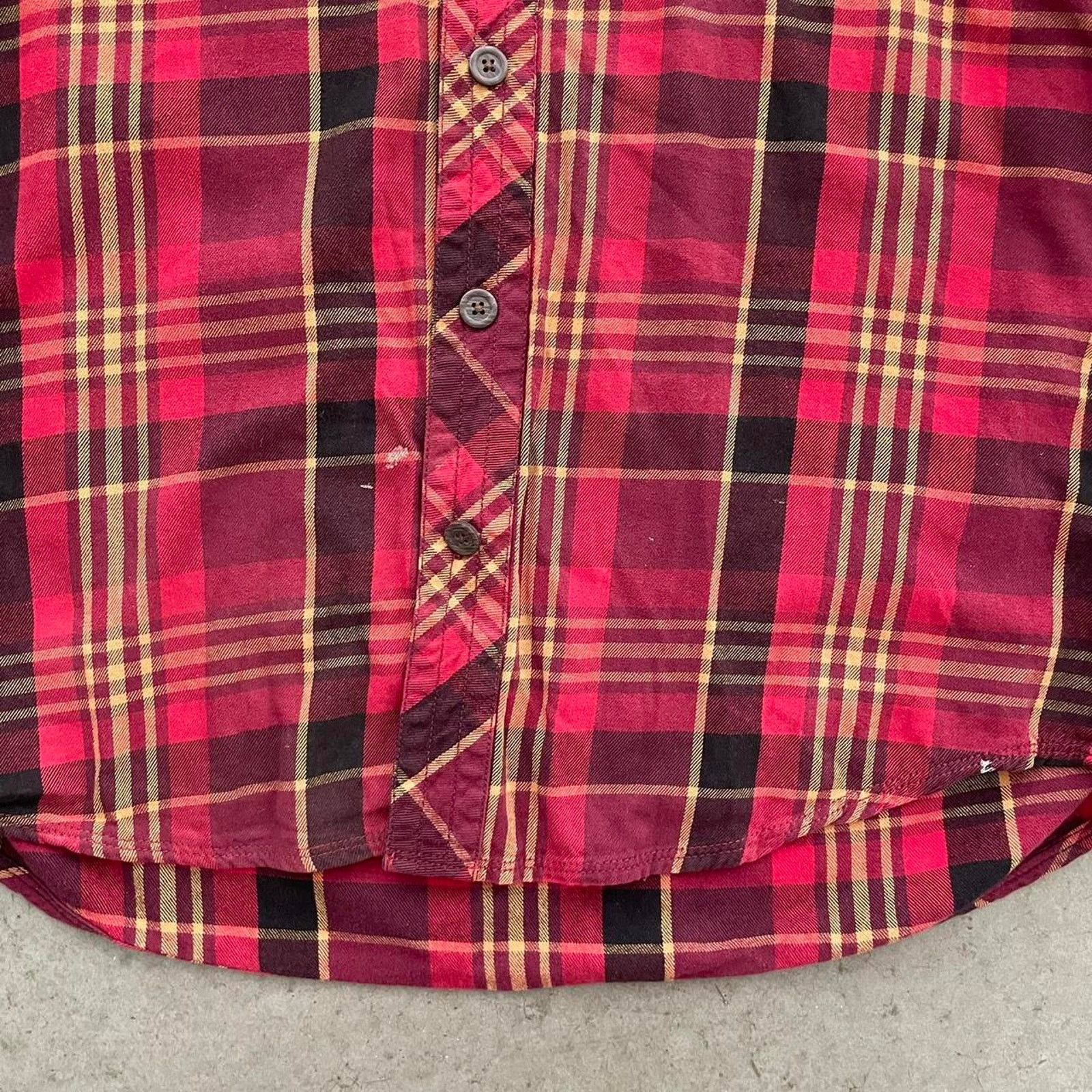 Vintage Vintage Red Plaid Flannel Shirt Size US L / EU 52-54 / 3 - 3 Thumbnail