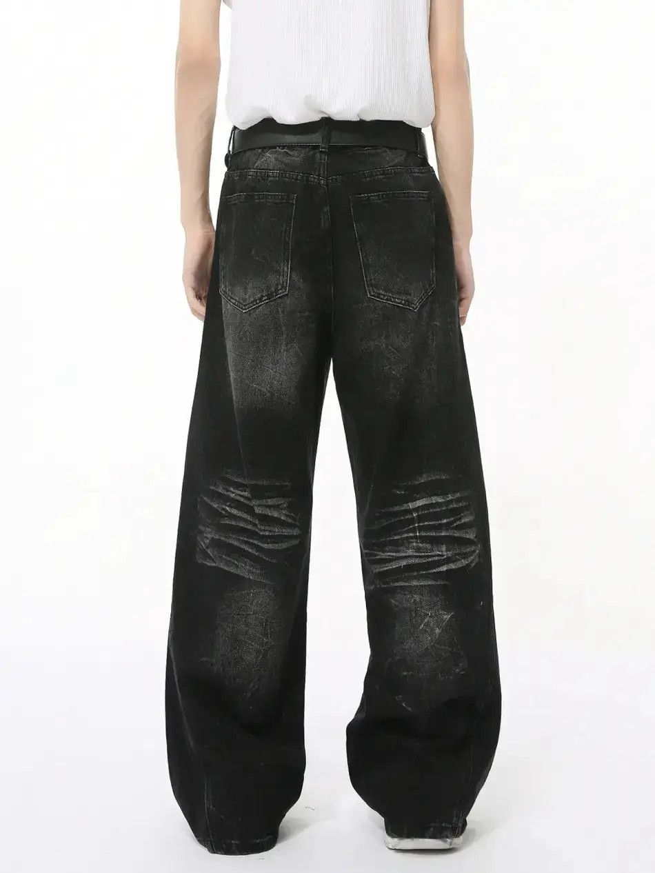Japanese Brand Retro wide leg cat whisker jeans Size US 32 / EU 48 - 3 Thumbnail