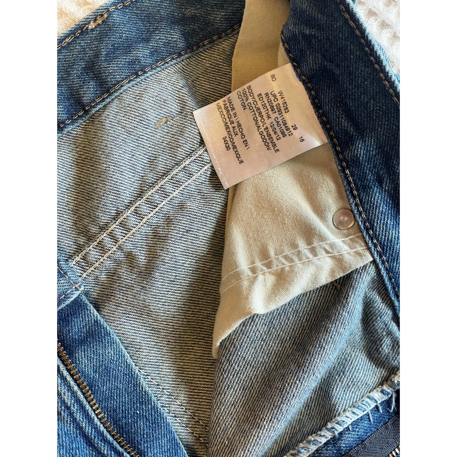 Dickies Dickies Straight Leg Medium Wash Semi Distressed Denim 34x30 Size US 34 / EU 50 - 7 Thumbnail