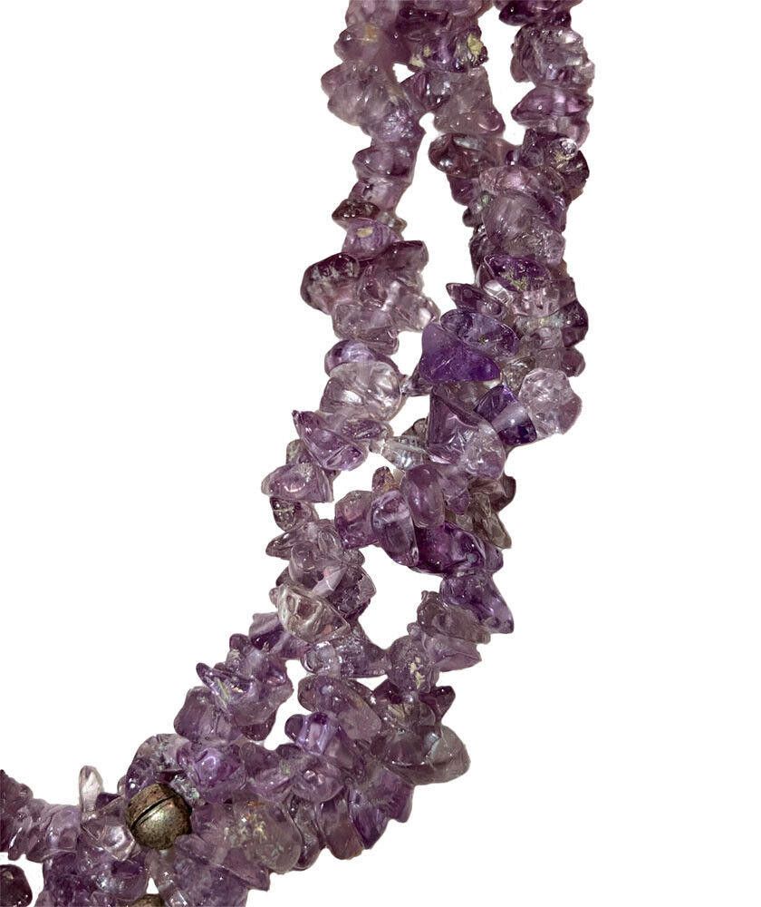Designer Sterling Silver Amethyst Chip Bead Necklace Size ONE SIZE - 4 Thumbnail