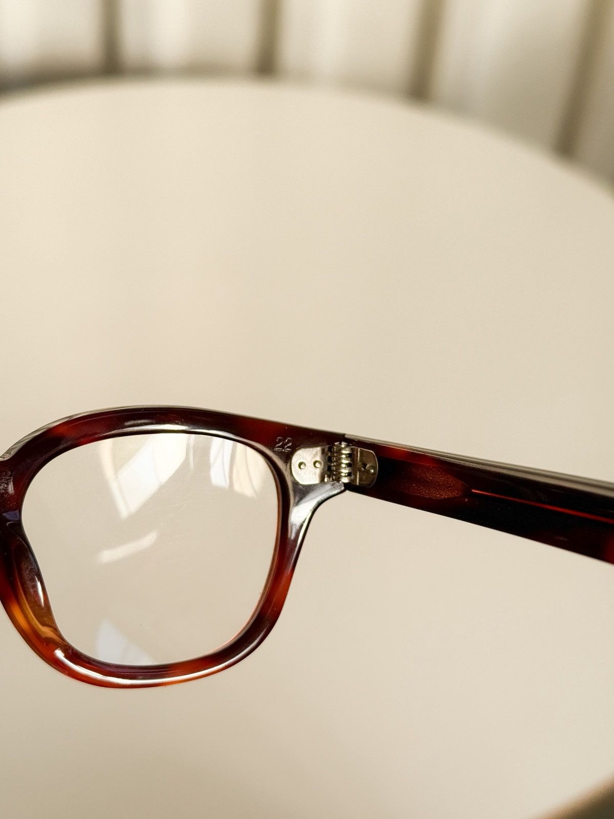 Vintage Vintage Amber Tortoise Eyeglasses Tart Arnel Style 44-22 5¾ Size 44 - 12 Thumbnail