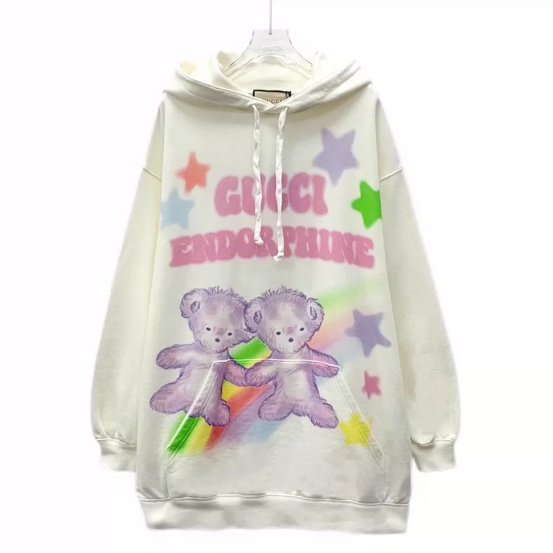 Gucci Gucci Bear Graphic Hooded Sweatshirt- DMC Size US S / EU 44-46 / 1 - 1 Thumbnail