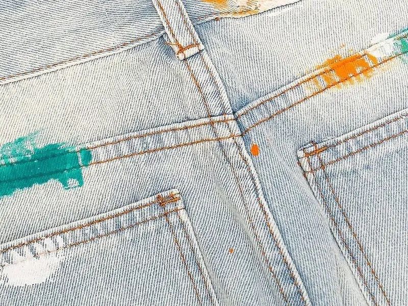 Y2K Ink Graffiti Baggy Ripped Flare Jean