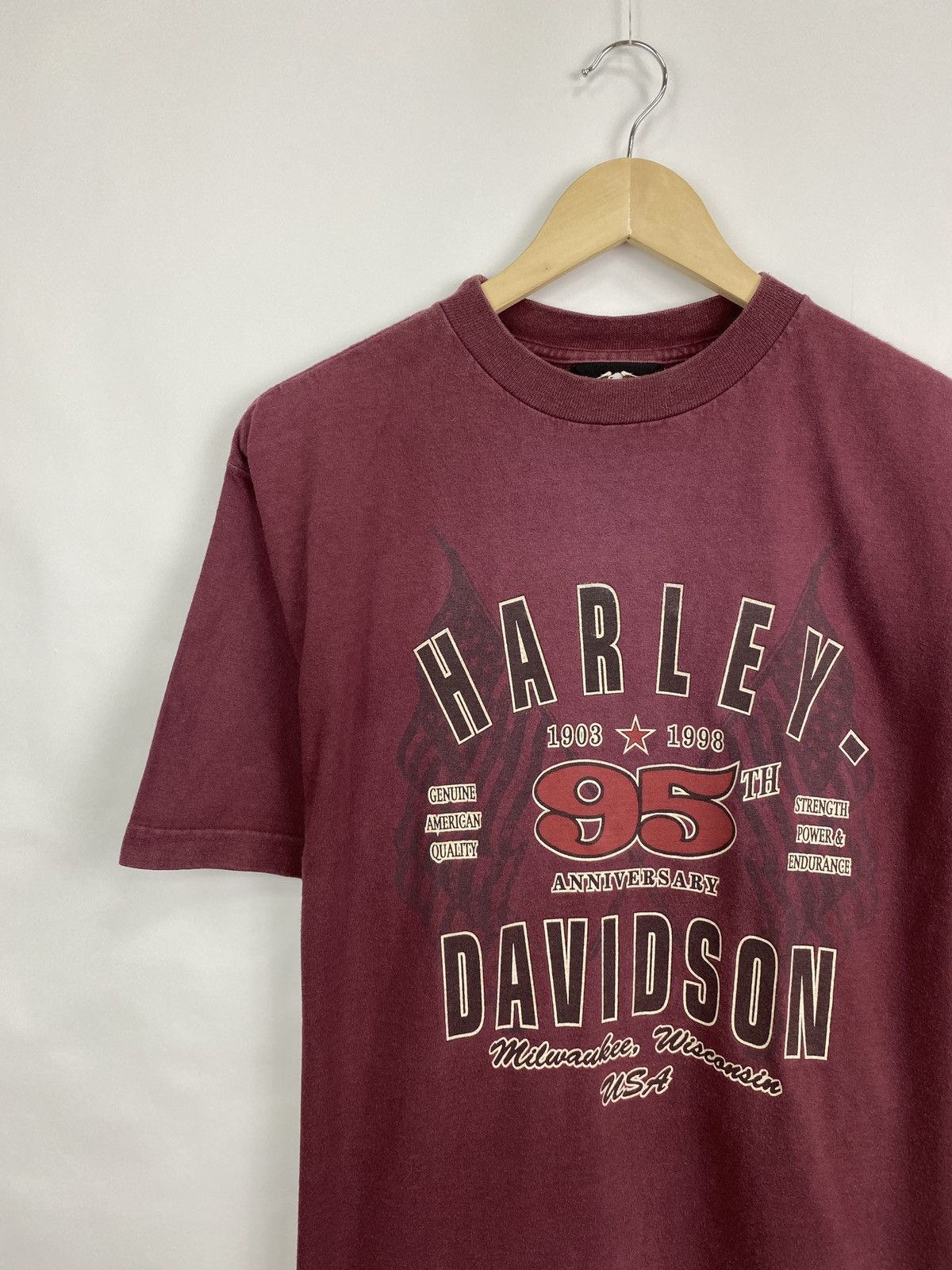 Harley Davidson 🇺🇸 Vintage 1998 Harley Davidson Anniversary USA T-Shirt Y2K Size US L / EU 52-54 / 3 - 2 Thumbnail
