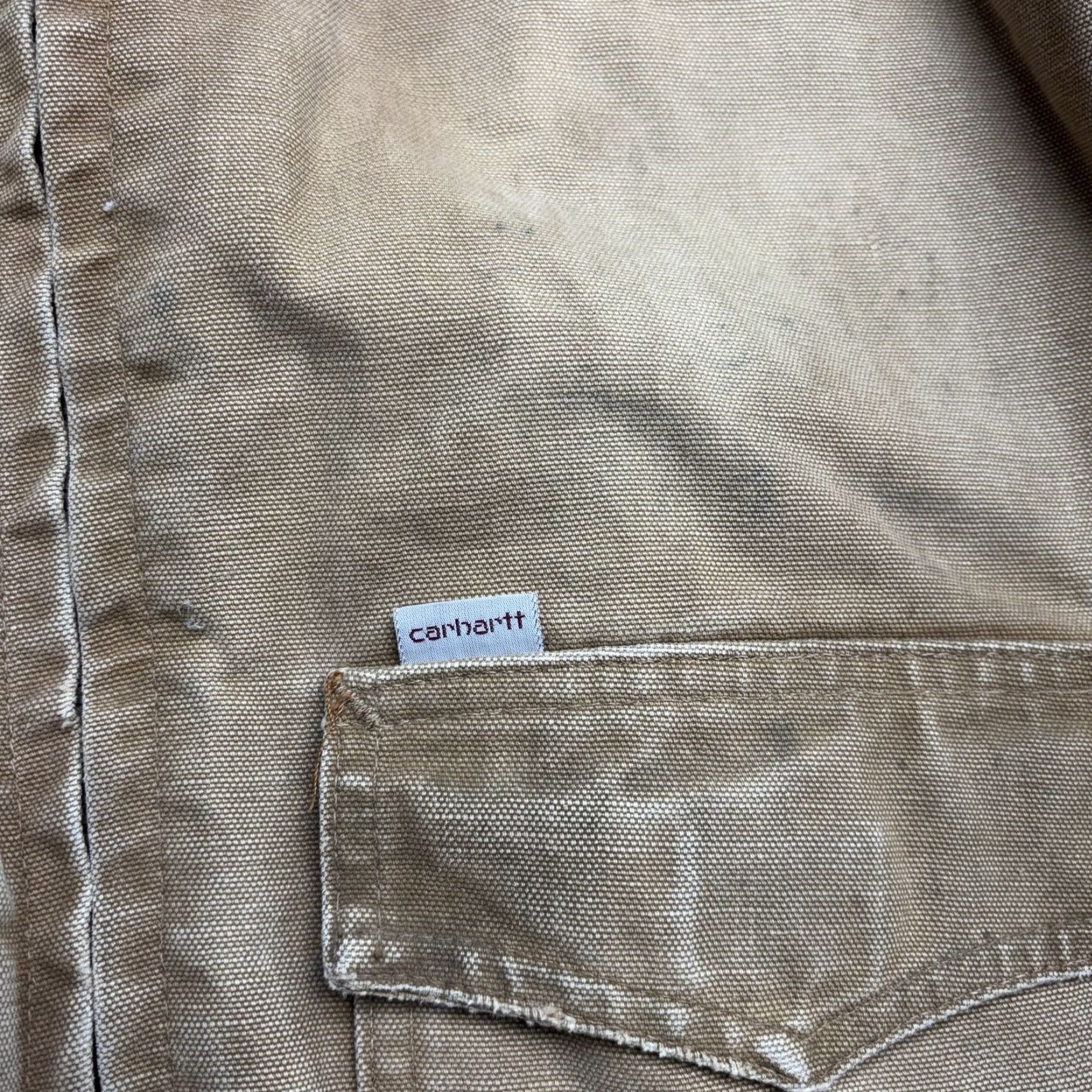 Carhartt VINTAGE Carhartt Jacket Mens 2XL Canvas Distressed Workwear Chore Coat 1989 90s Size US XXL / EU 58 / 5 - 3 Thumbnail